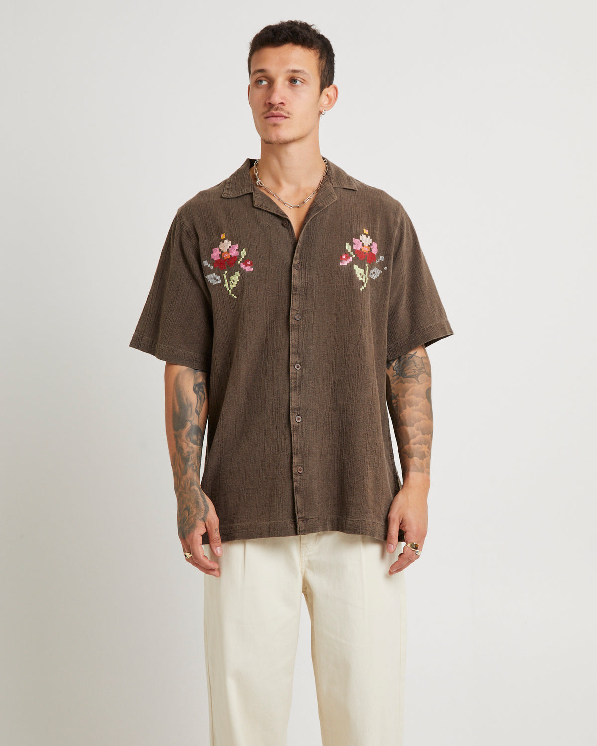 Bowler Needle Point Shirt BROWN