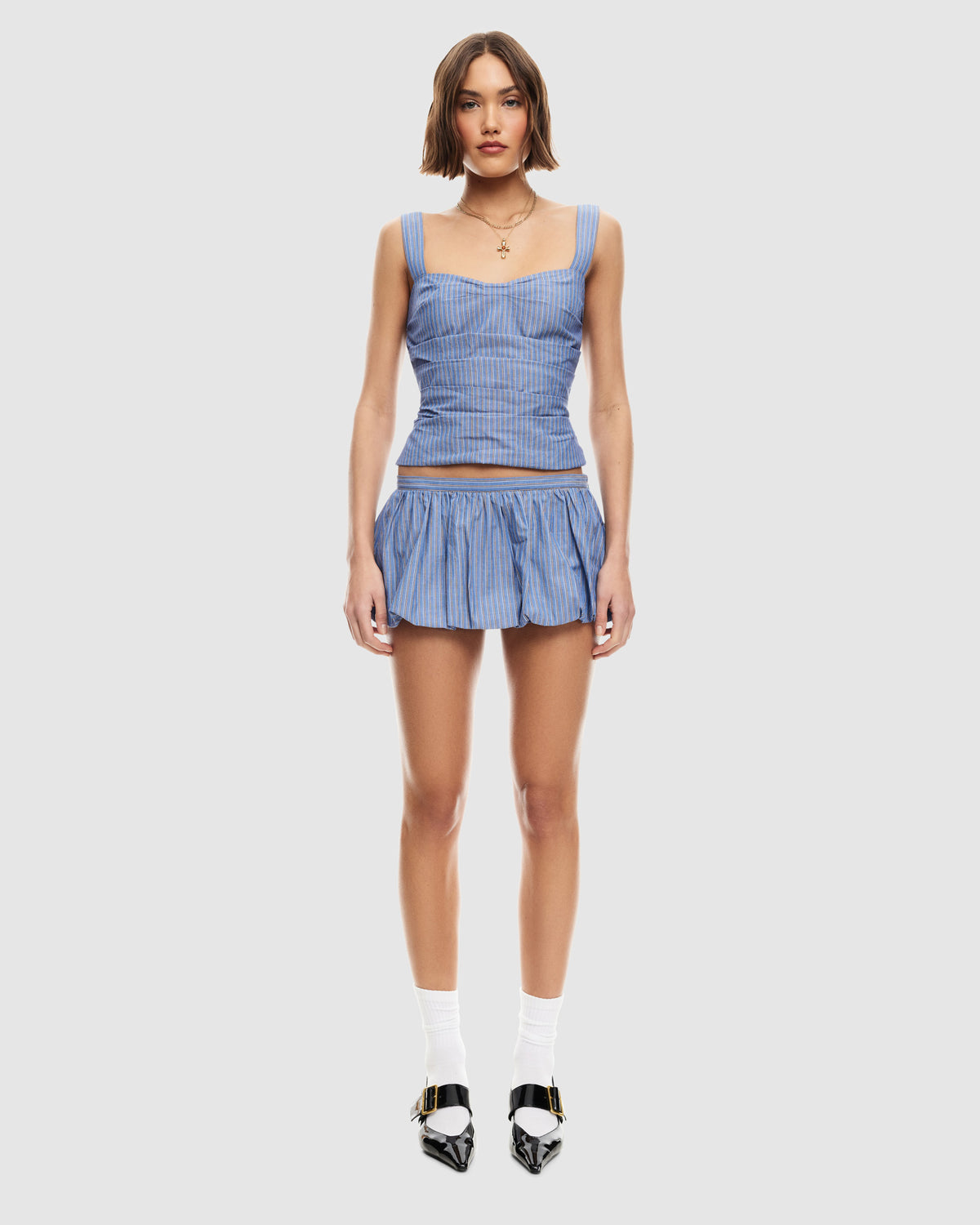 Bubble Skort NAVY STRIPE