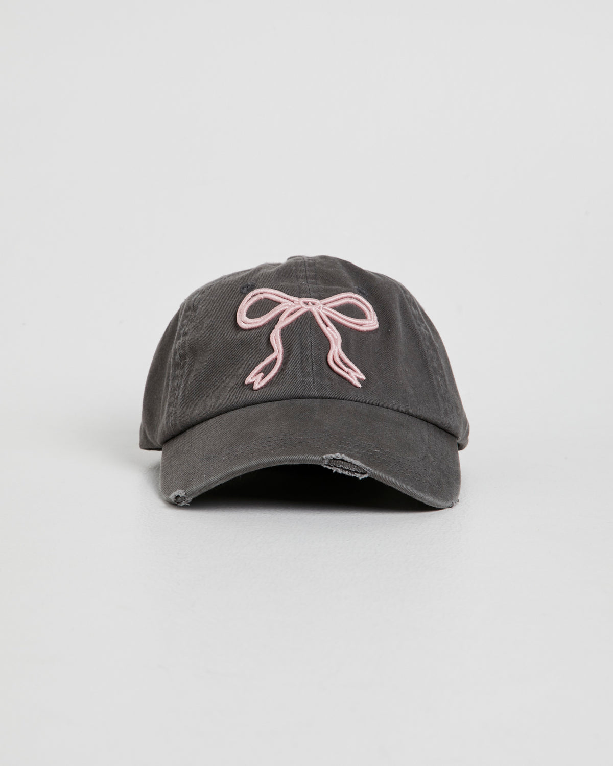 Mimi Bow Distressed Cap BLACK