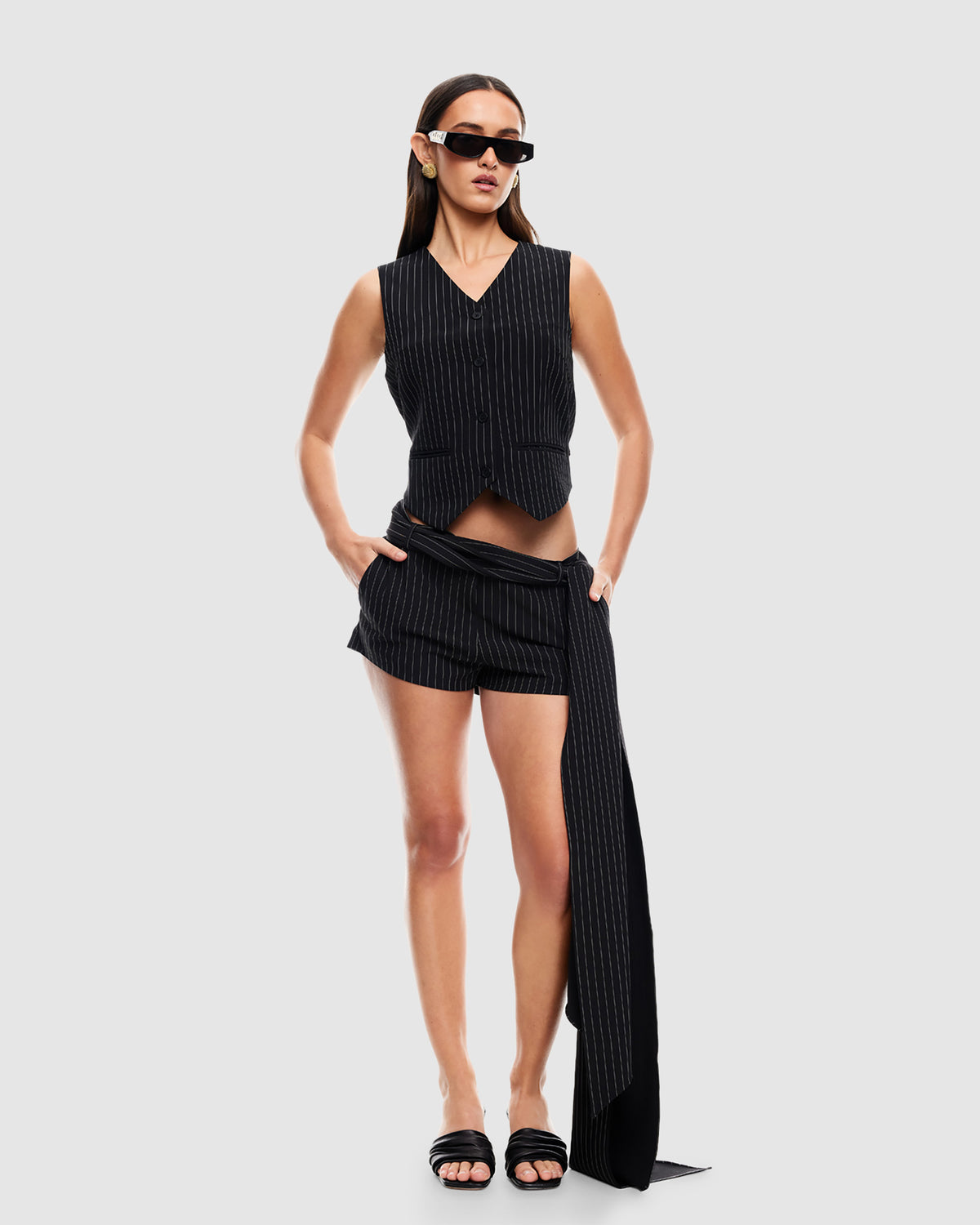 Heiress Vest ONYX PINSTRIPE
