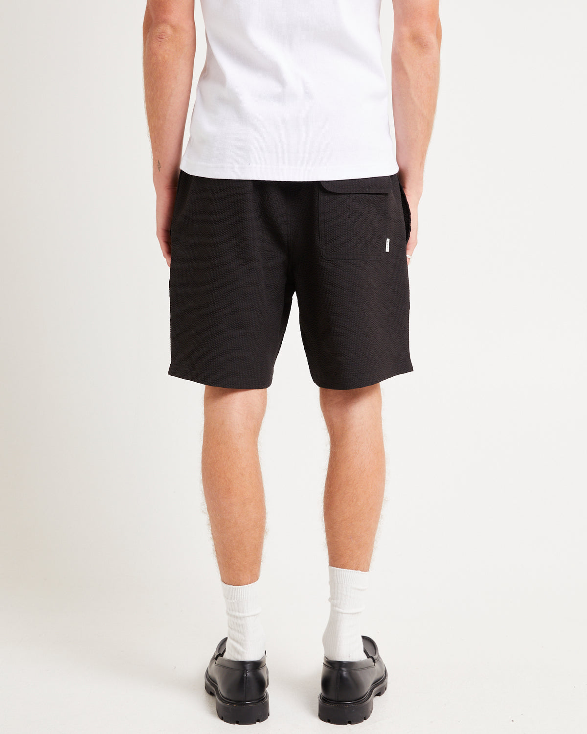 Morrison Seersucker Shorts BLACK