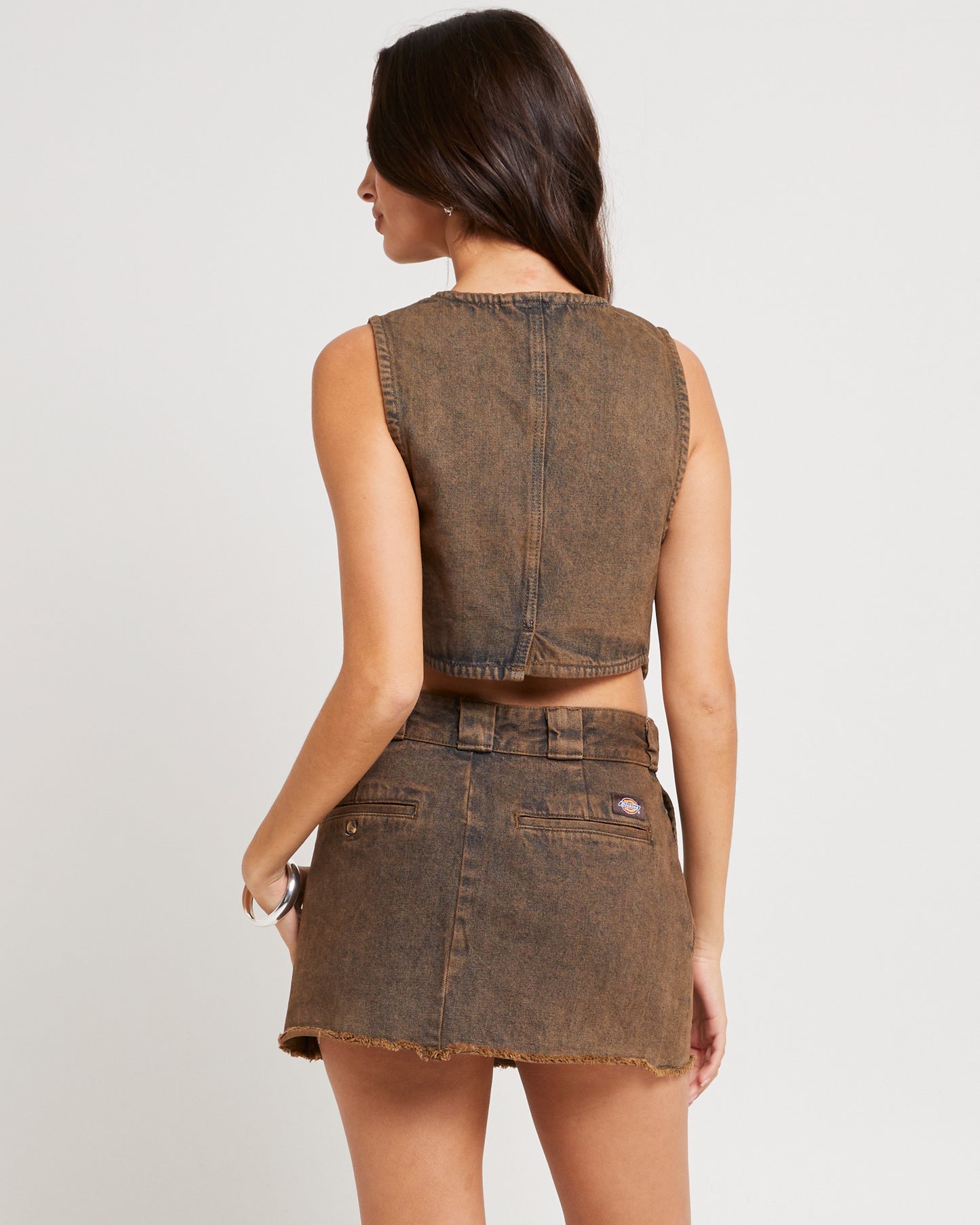 Bandera Cropped Denim Vest