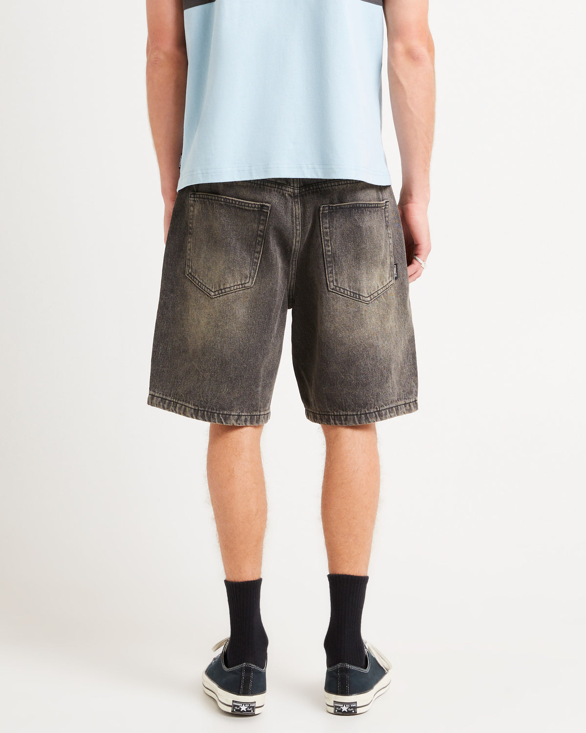 Knocker Vintage Denim Shorts DAZED BLACK