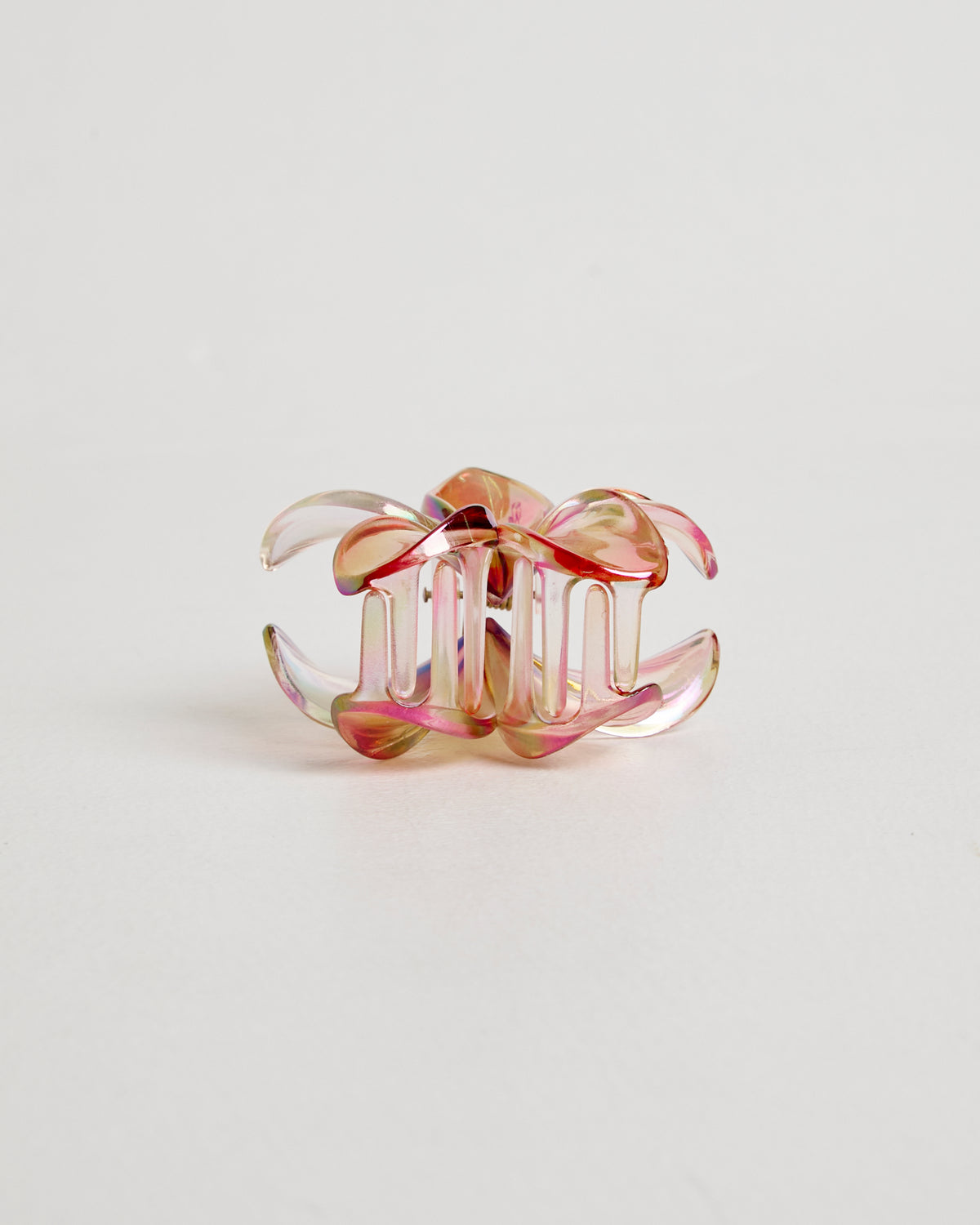 Metallic Flower Clip PINK