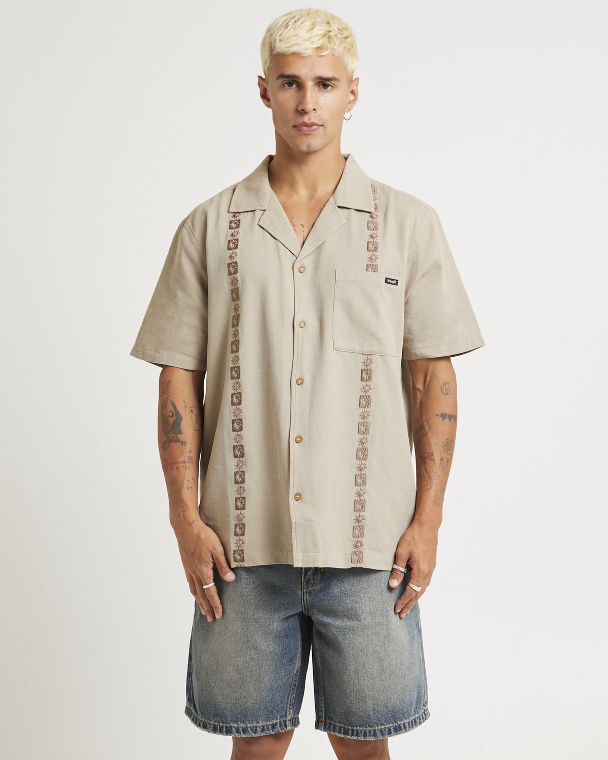 Resort Waffle Shirt YINYANG SAND