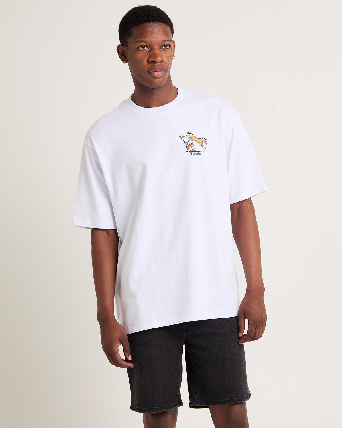 Wrangler x Better Beer Kicked Slacker T-Shirt WHITE