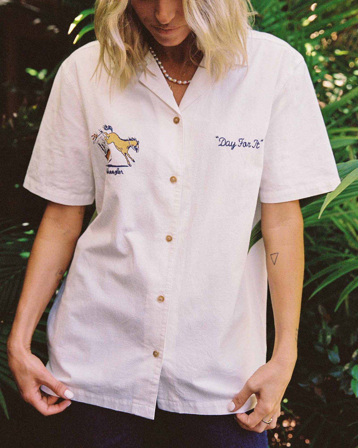 Wrangler x Better Beer Day For It Shirt ECRU