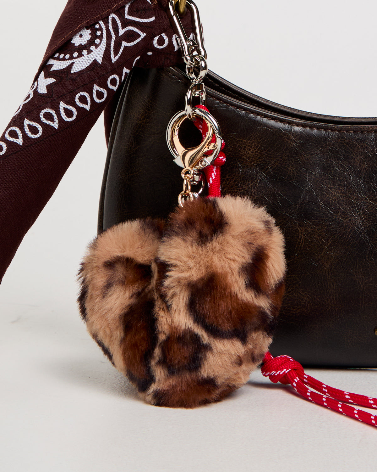 Leopard Heart Keyring ASSORTED