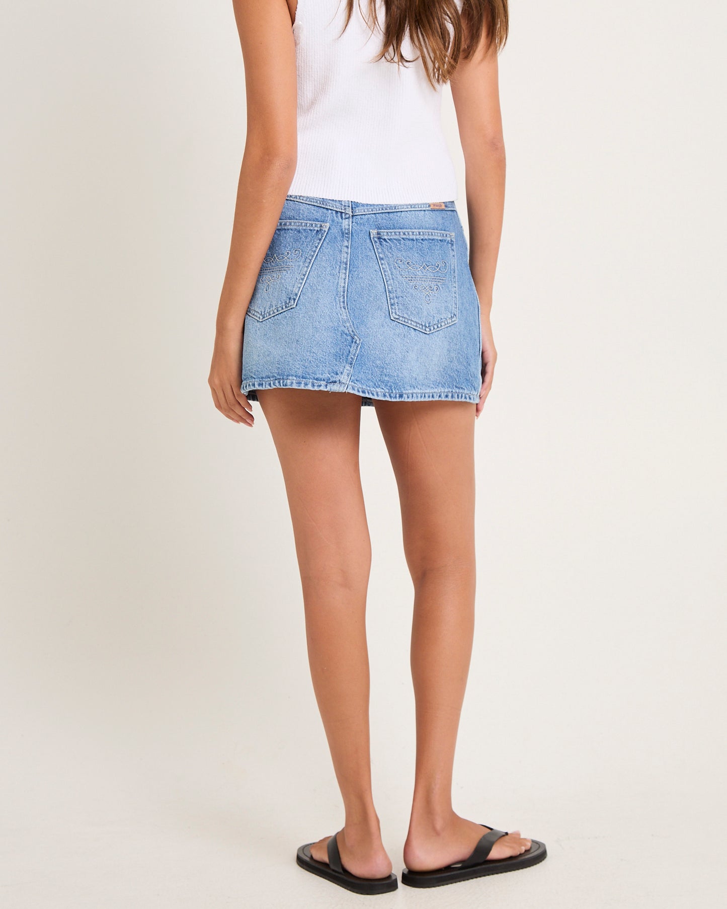 Repair Mini Denim Skirt