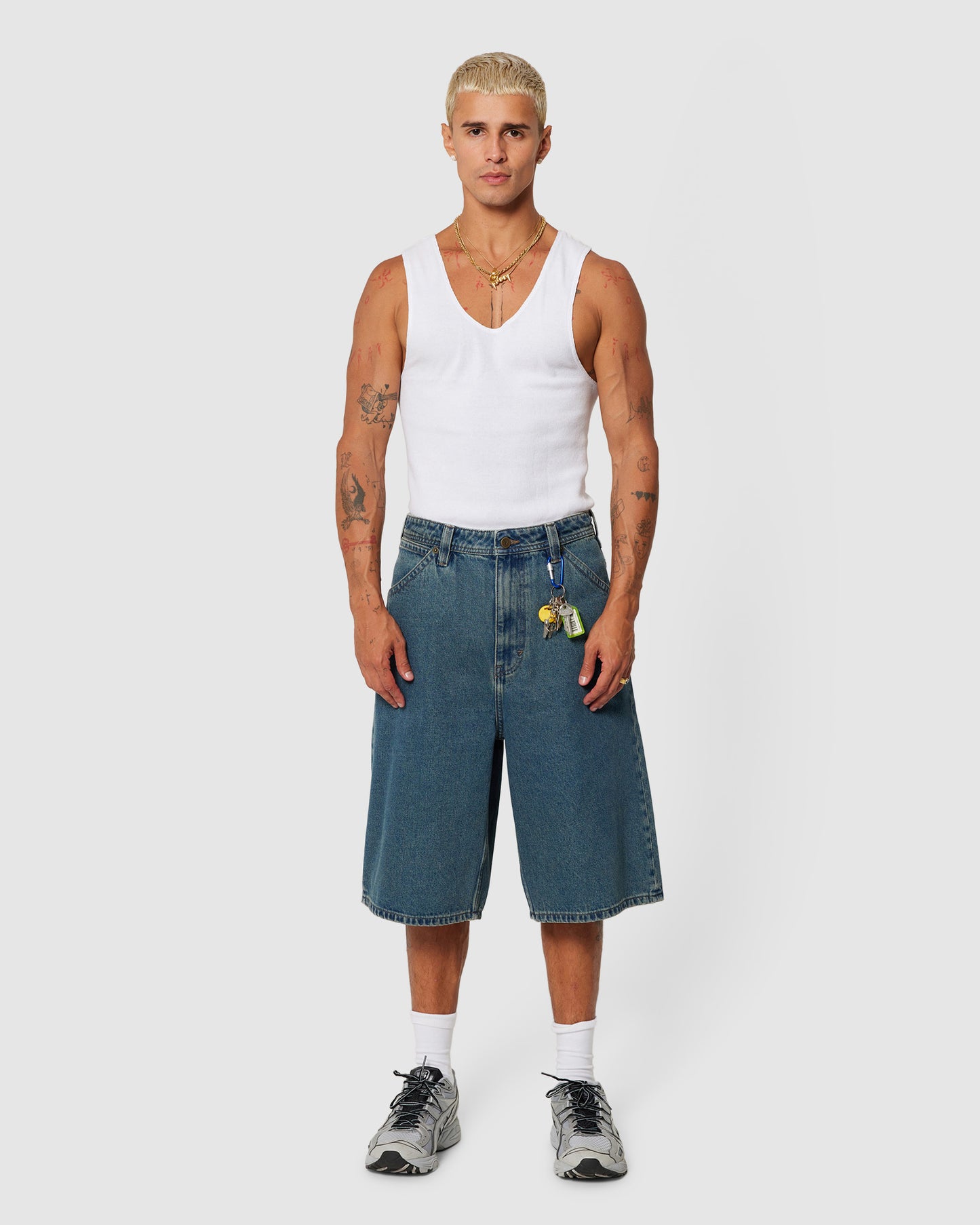 A6 Big Work Denim Shorts Felix