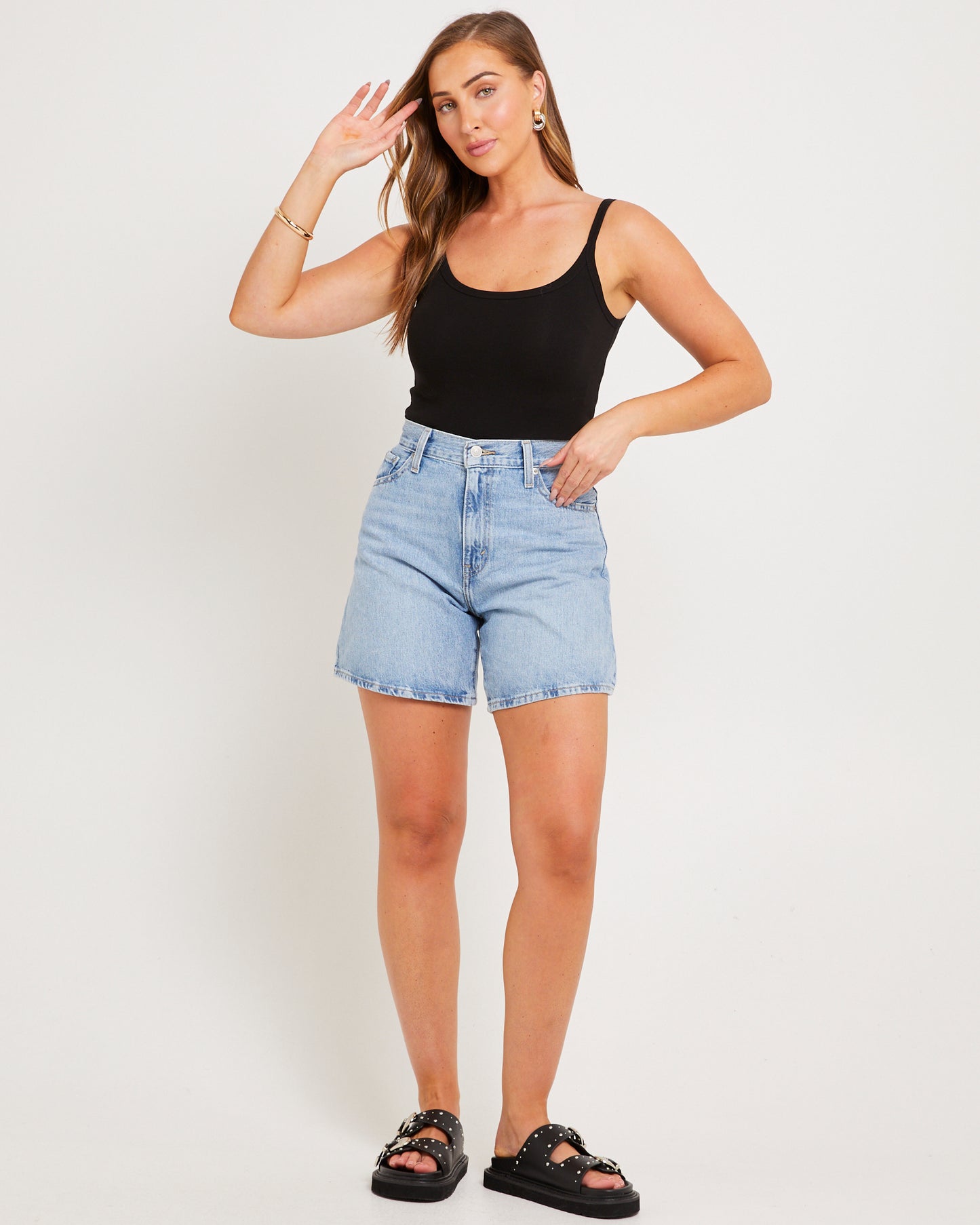 High Baggy Denim Shorts