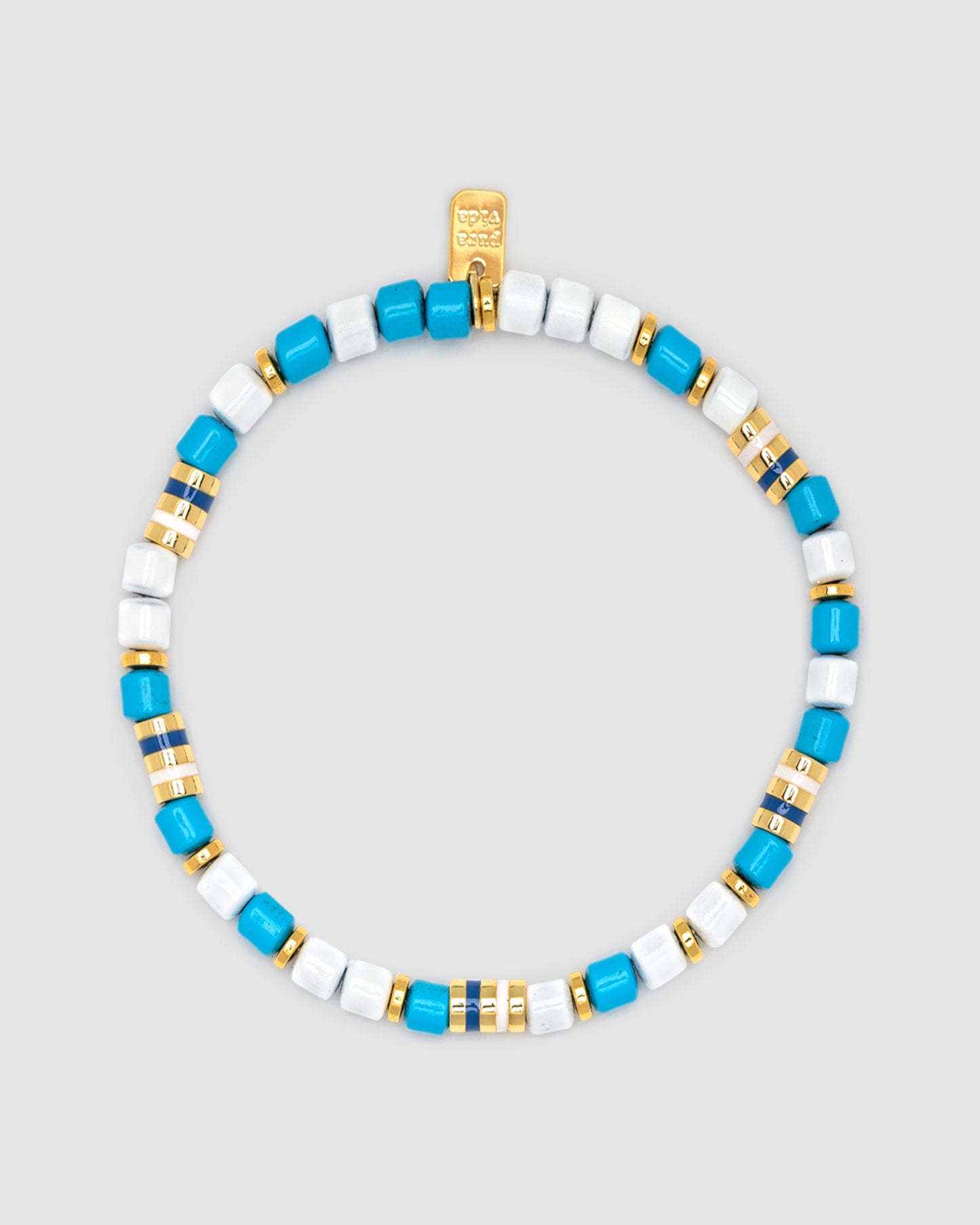 World Water Day Mixed Bead Stretch Bracelet