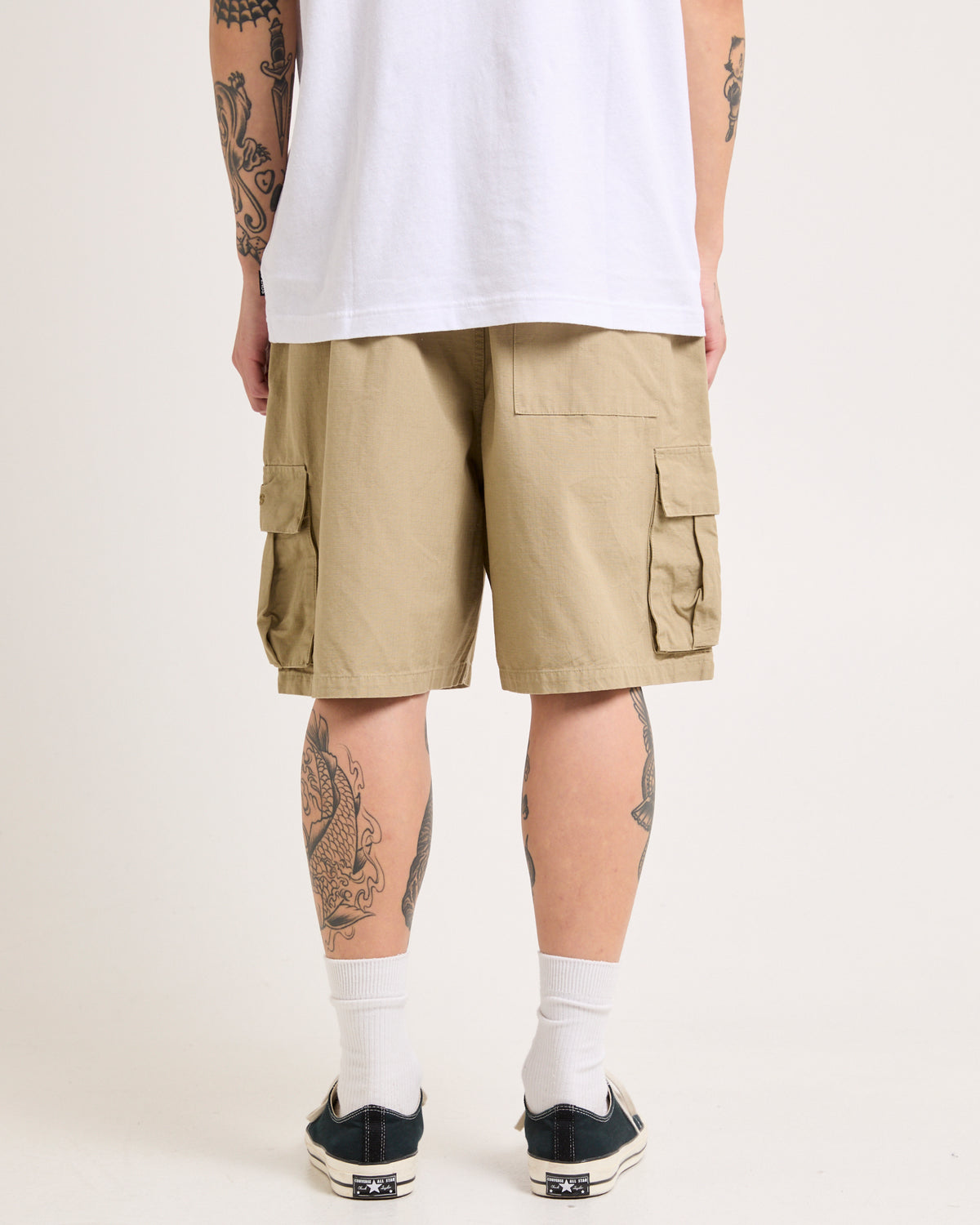 Ripped Out 98 - Oversized Cargo Short 20" Eucalyptus