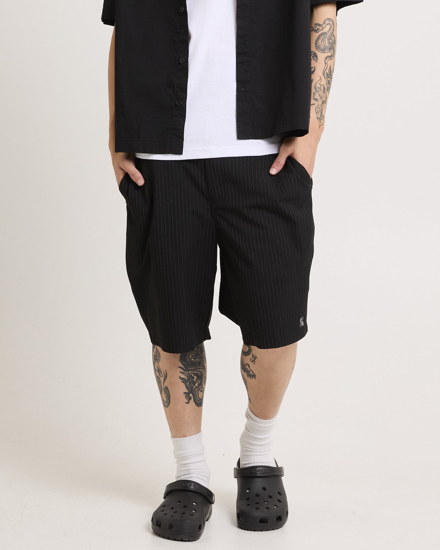 Essence Pinstripe Shorts