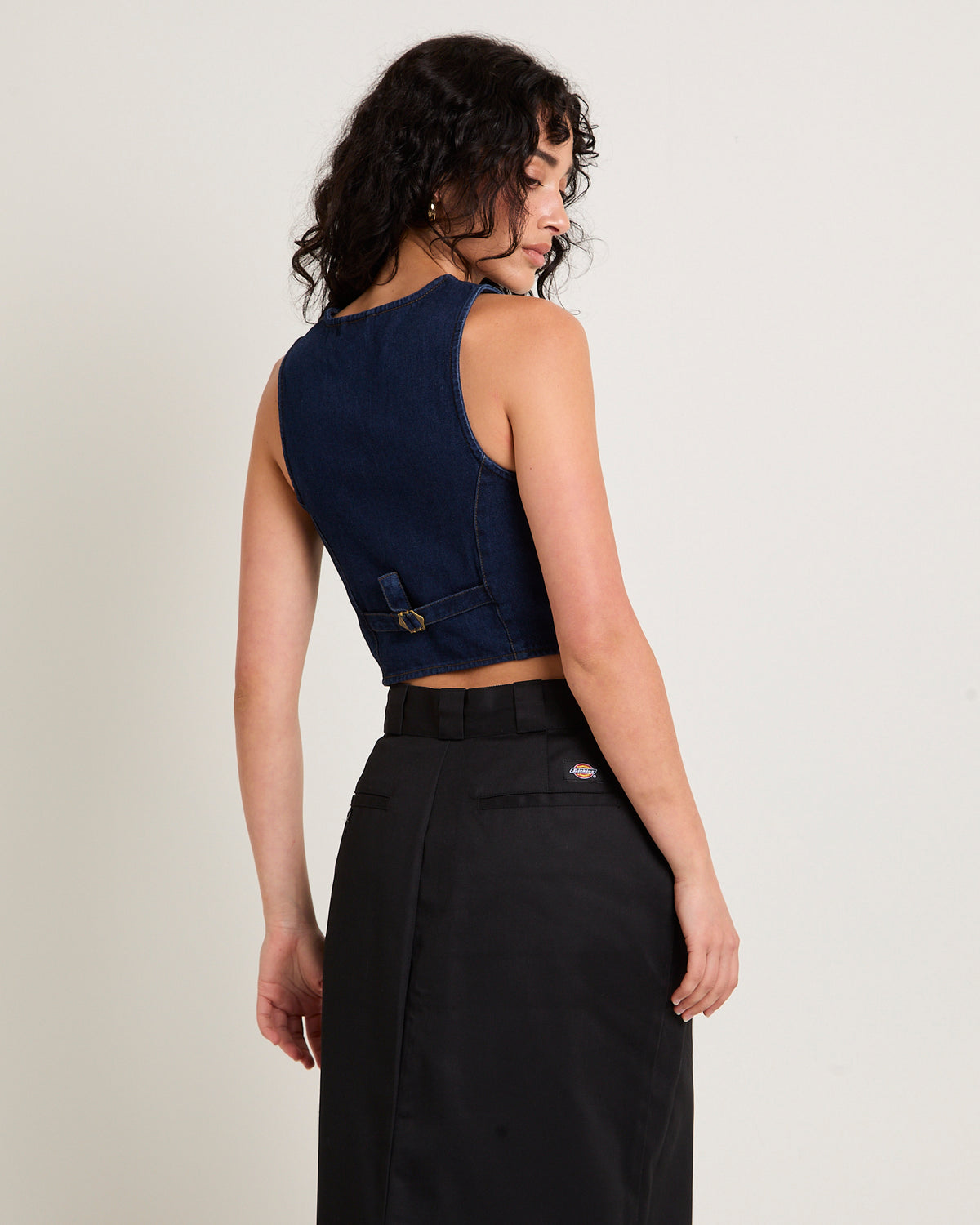 Del Rio Cropped Vest DARK INDIGO