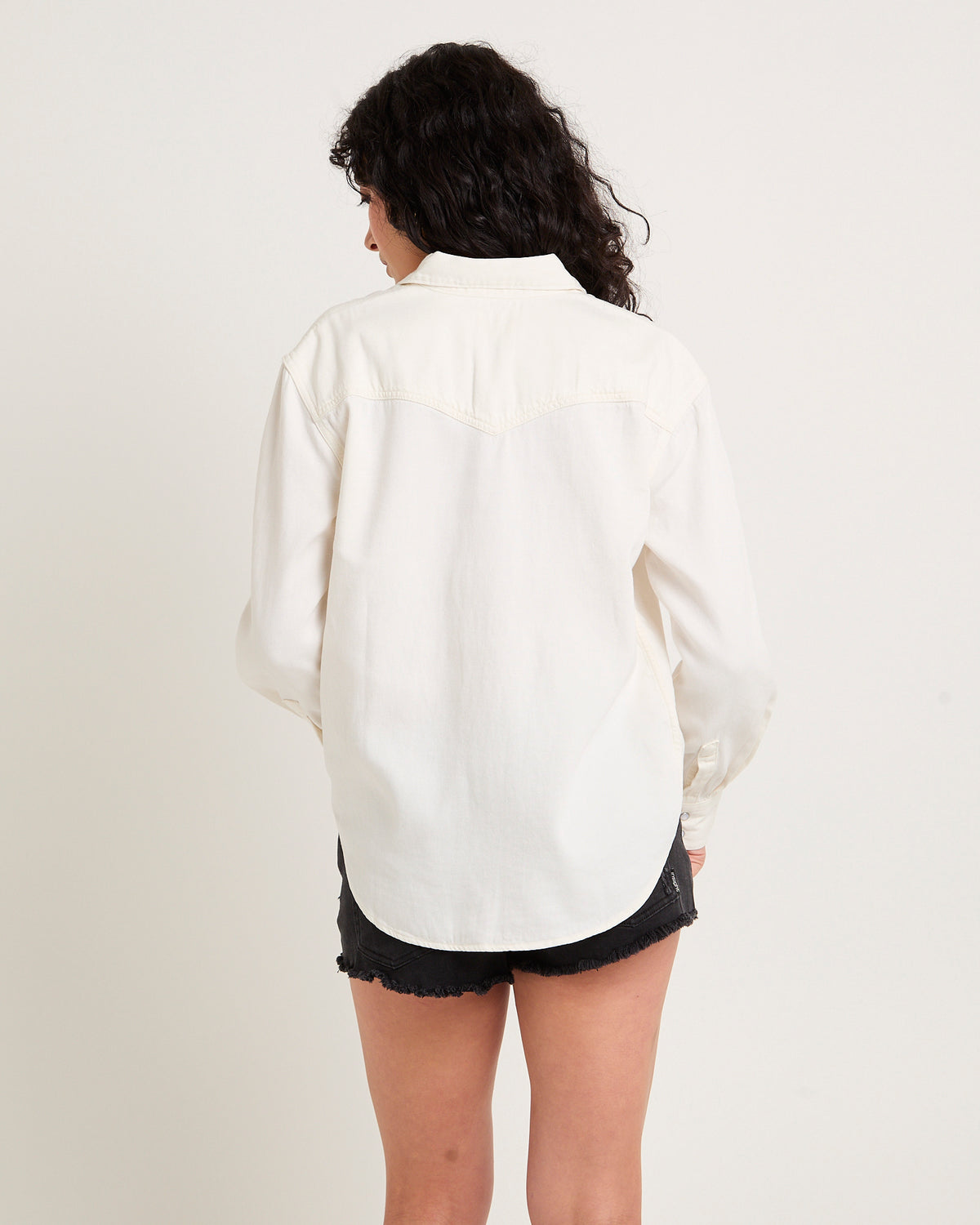 Teodora Western Denim Shirt ECRU CREW