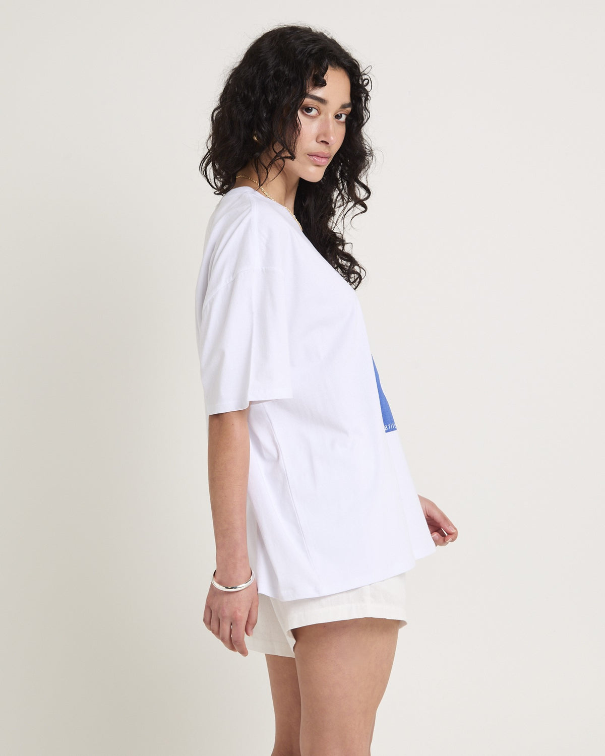Rise And Shine Oversized T-Shirt WHITE