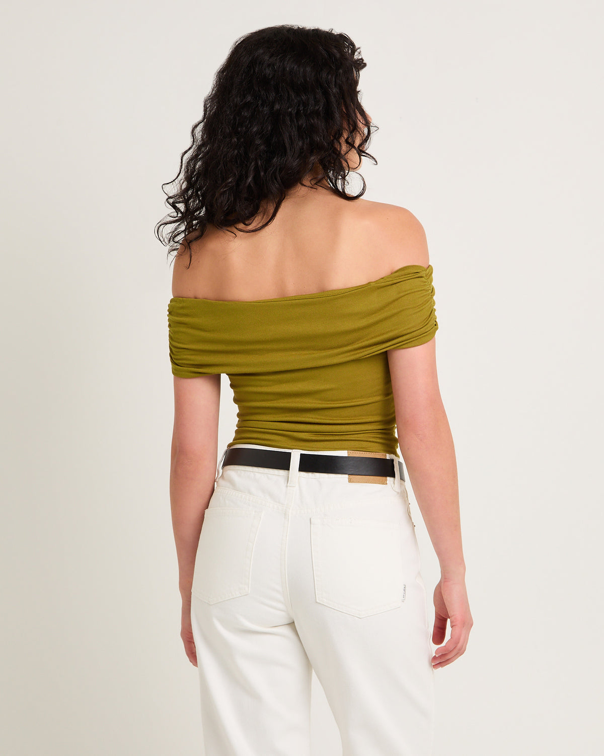 Armani Cold Shoulder Top OLIVE