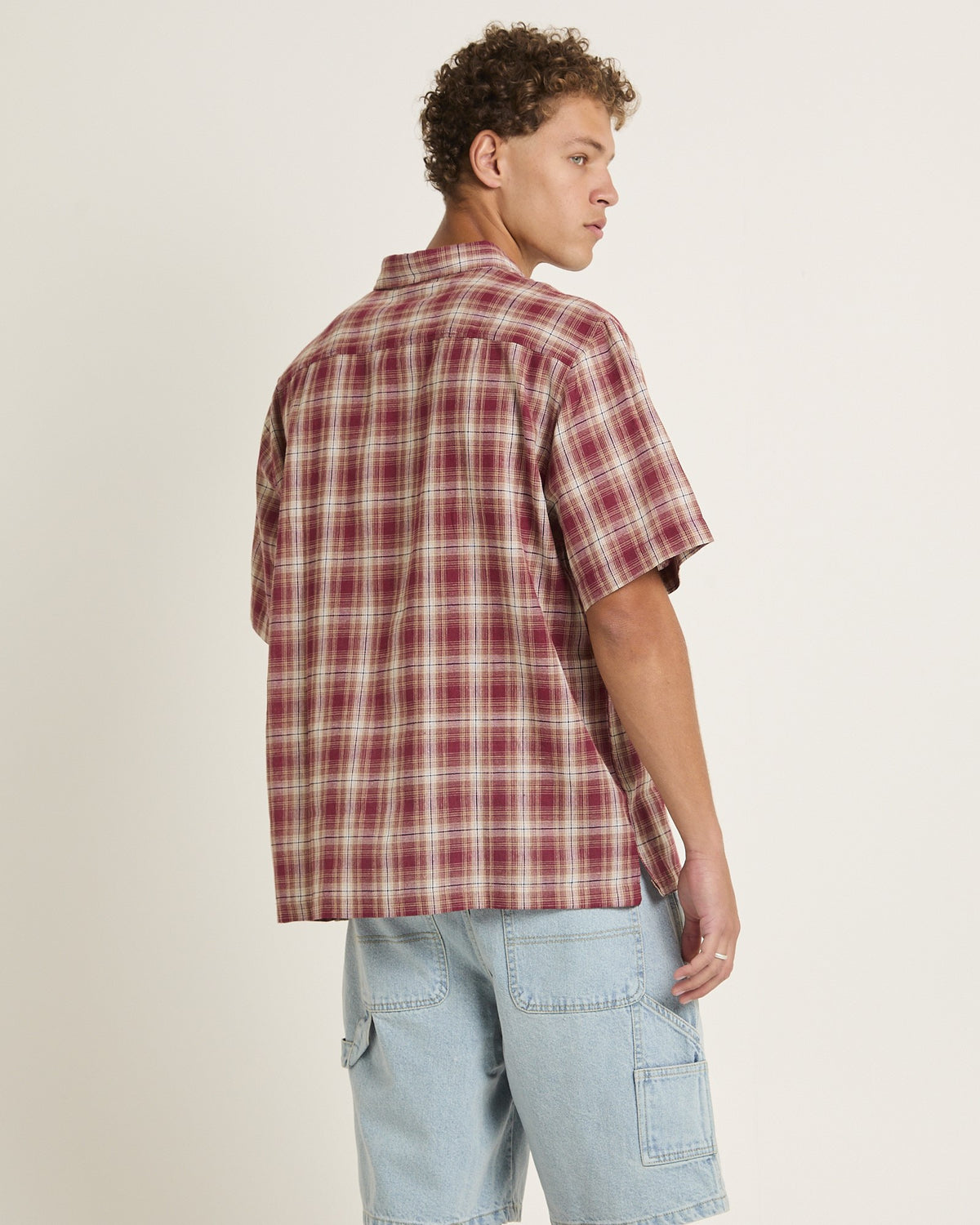 Dazed Check Short Sleeve Resort Shirt RED