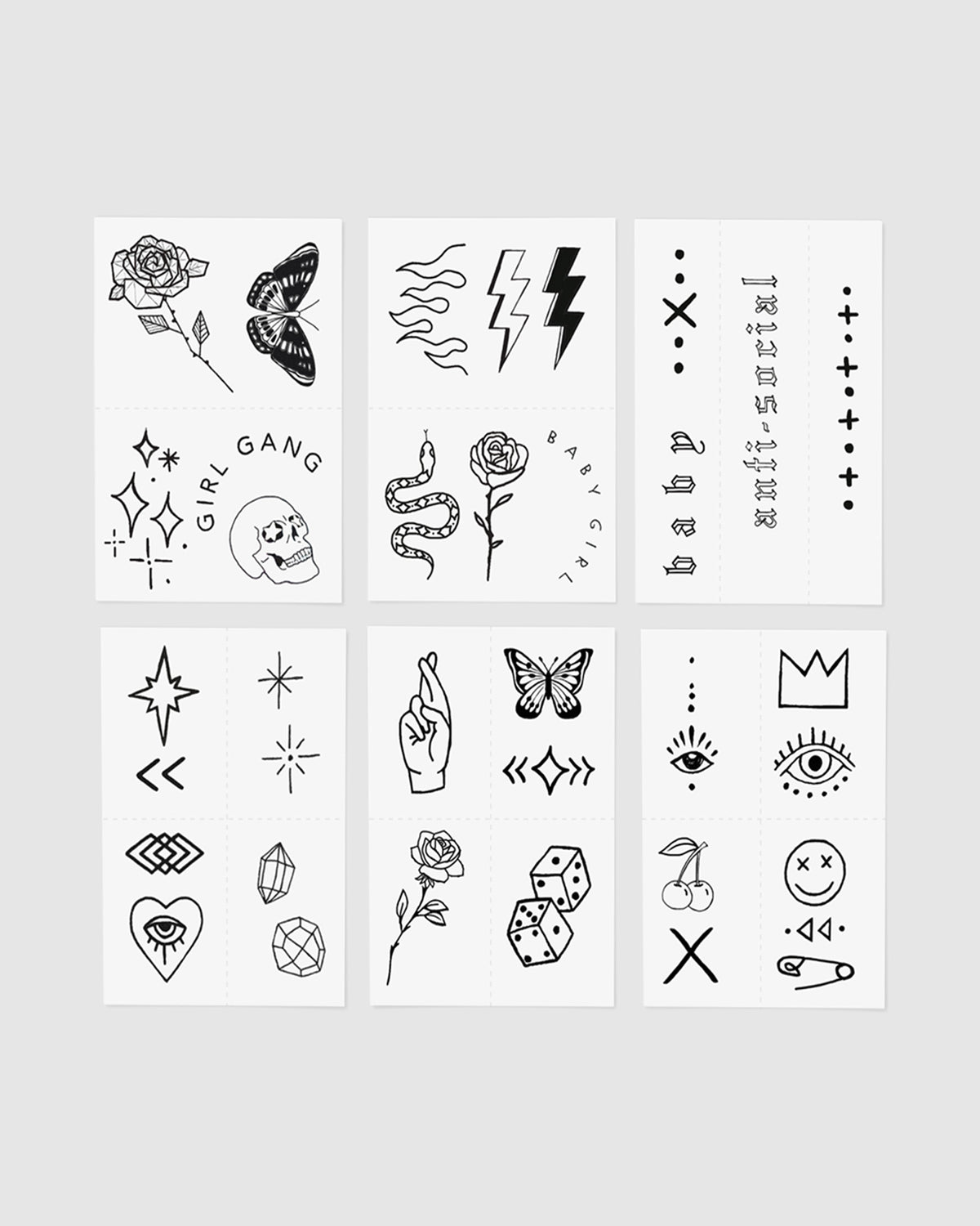 Bad Babe Temporary Tattoo Pack BLACK