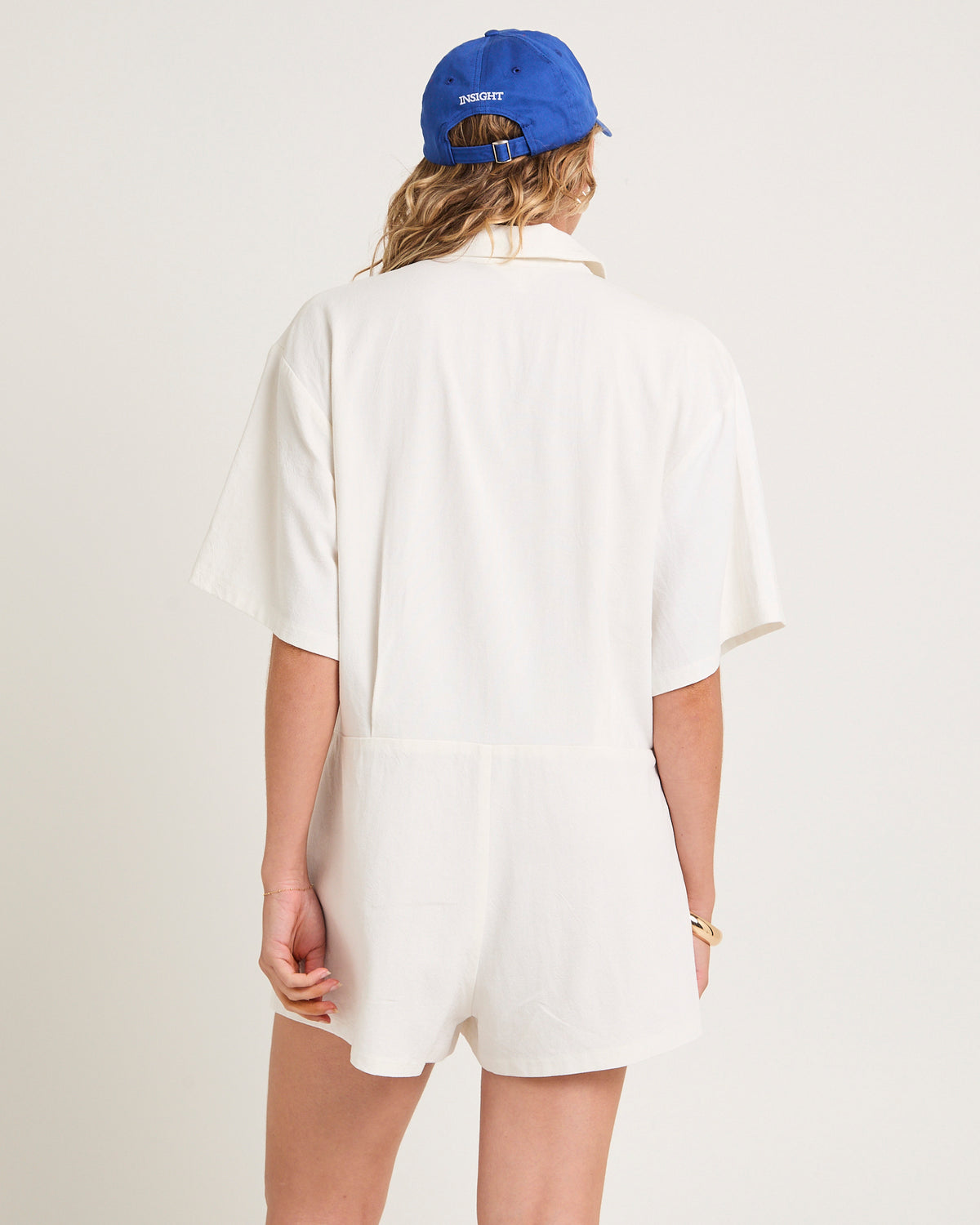 Miles Boxy Playsuit WHITE
