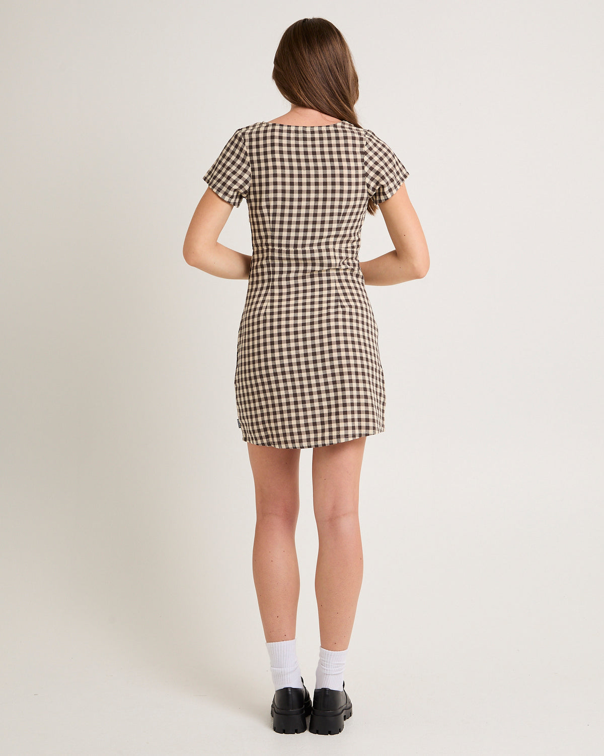 Gambet Check Tea Dress BLACK/SAND