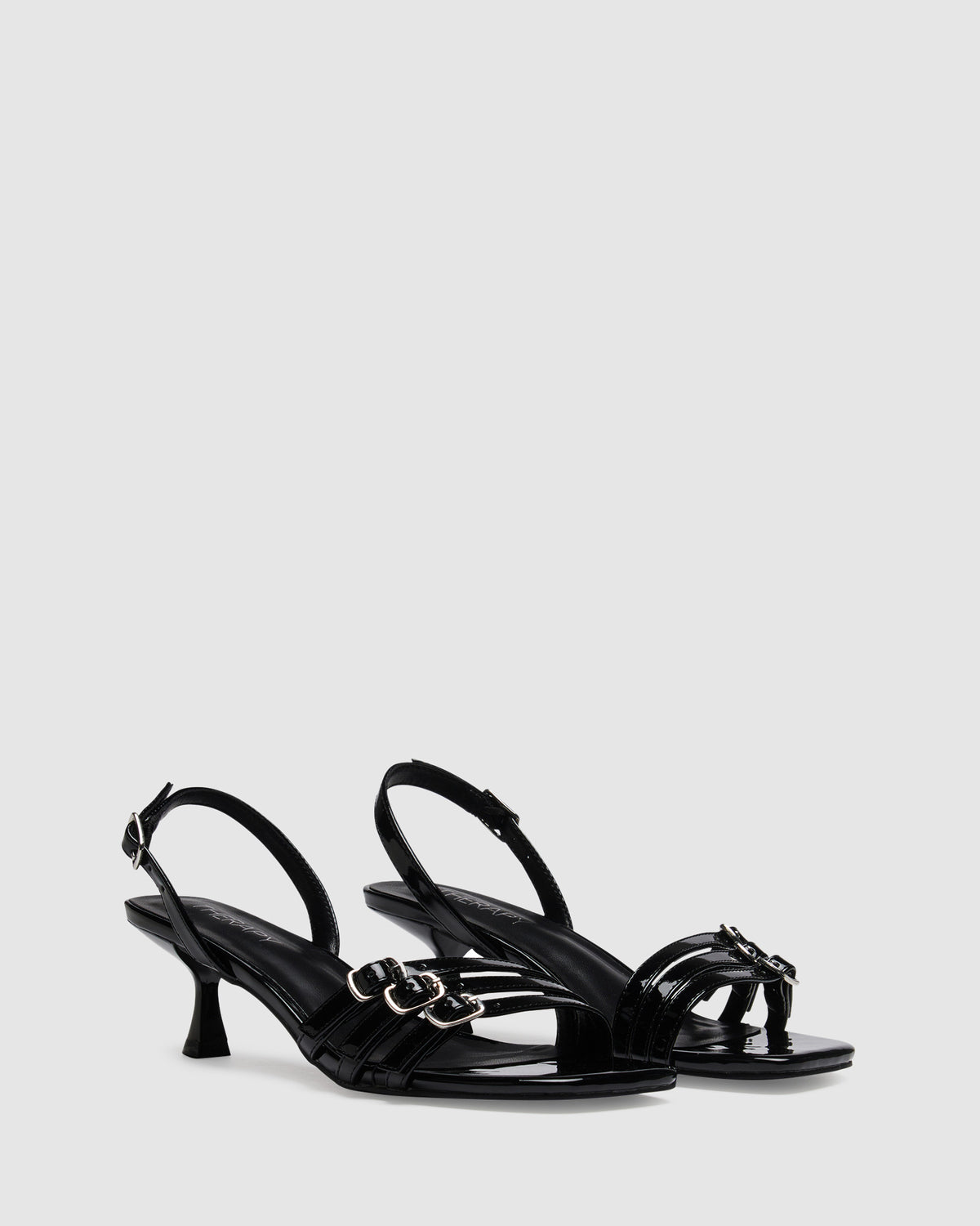 Lucky Strappy Heels BLACK PATENT
