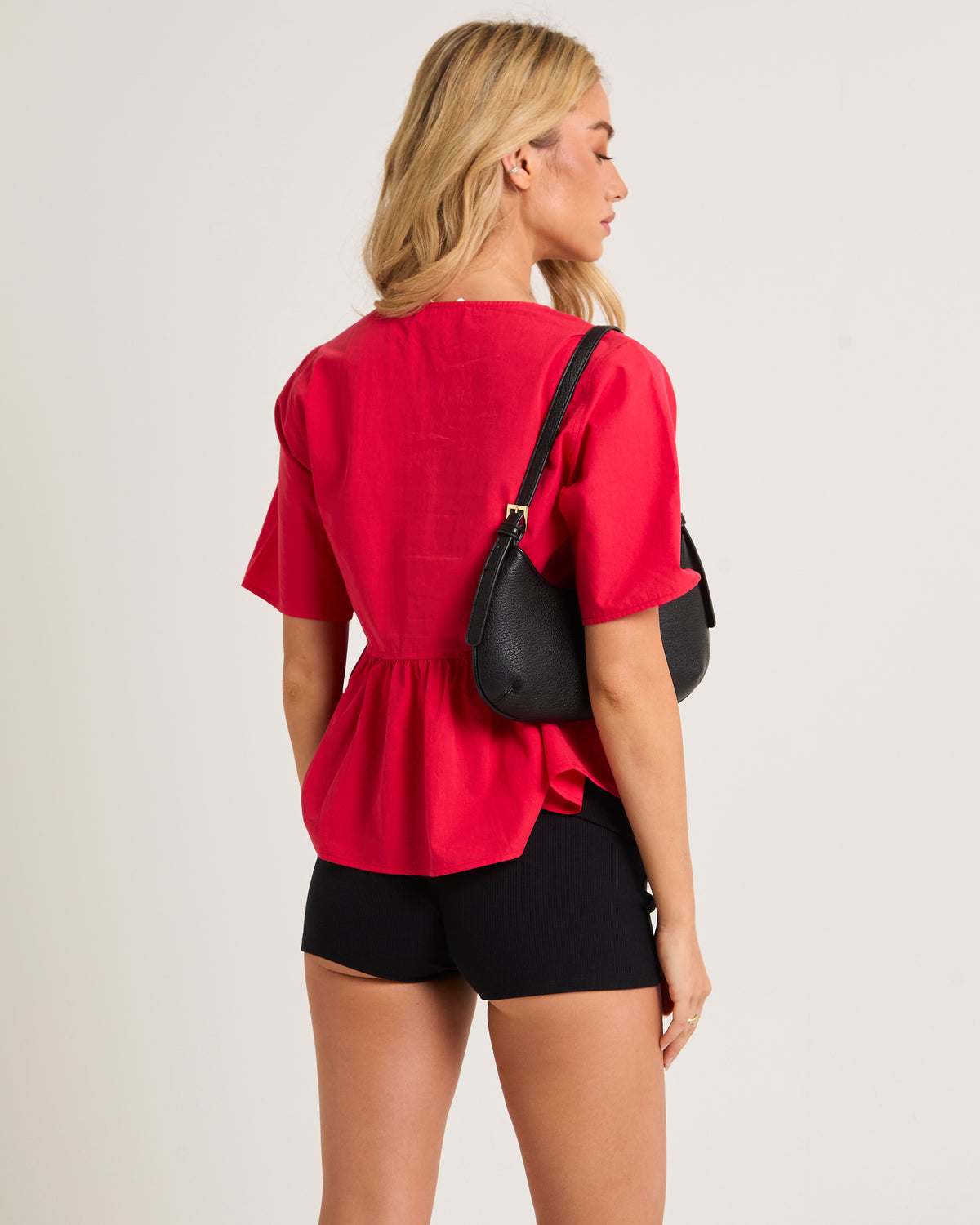 Tie Front Blouse RED/PINK