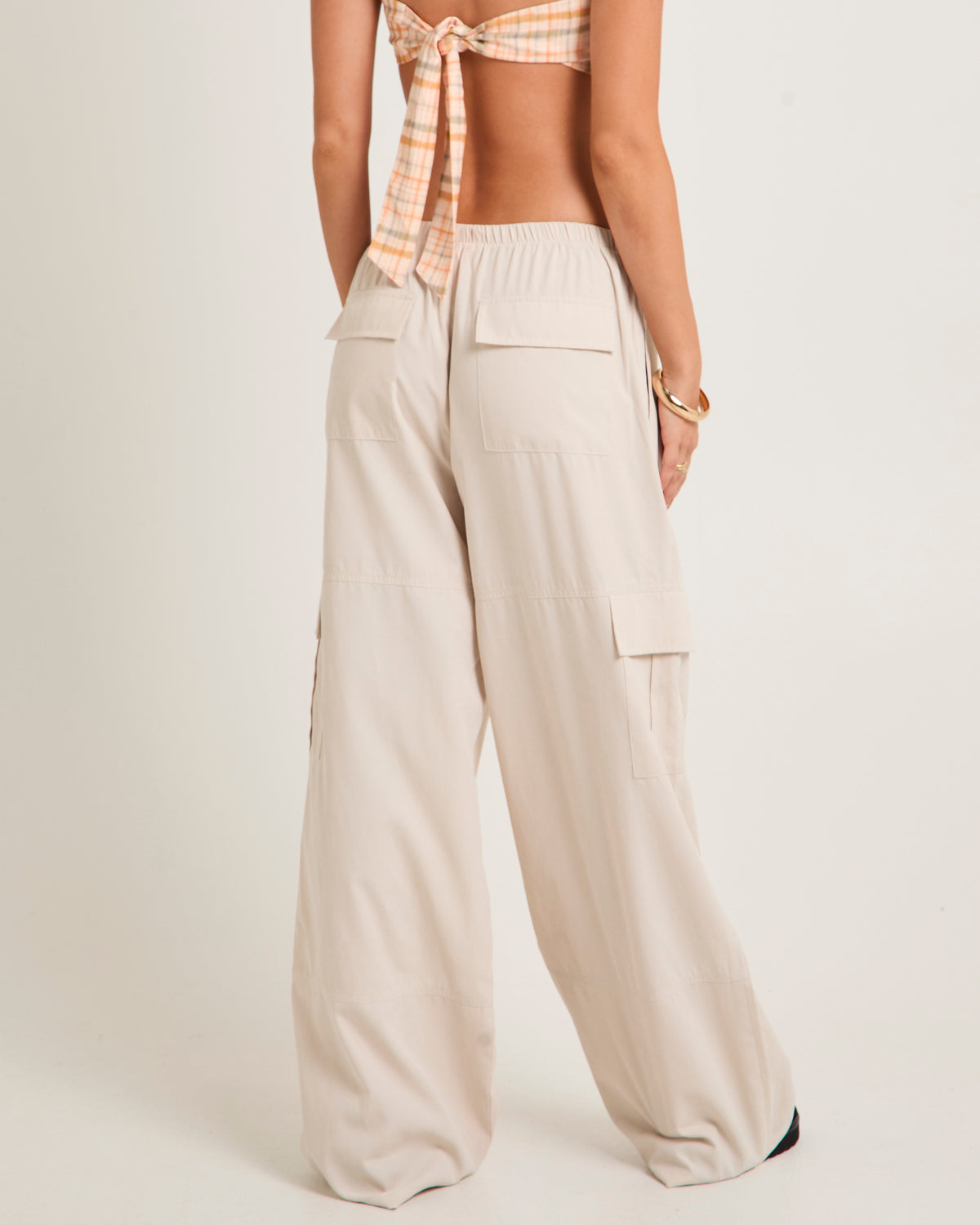 Mia Drap Cargo Pants CREAM