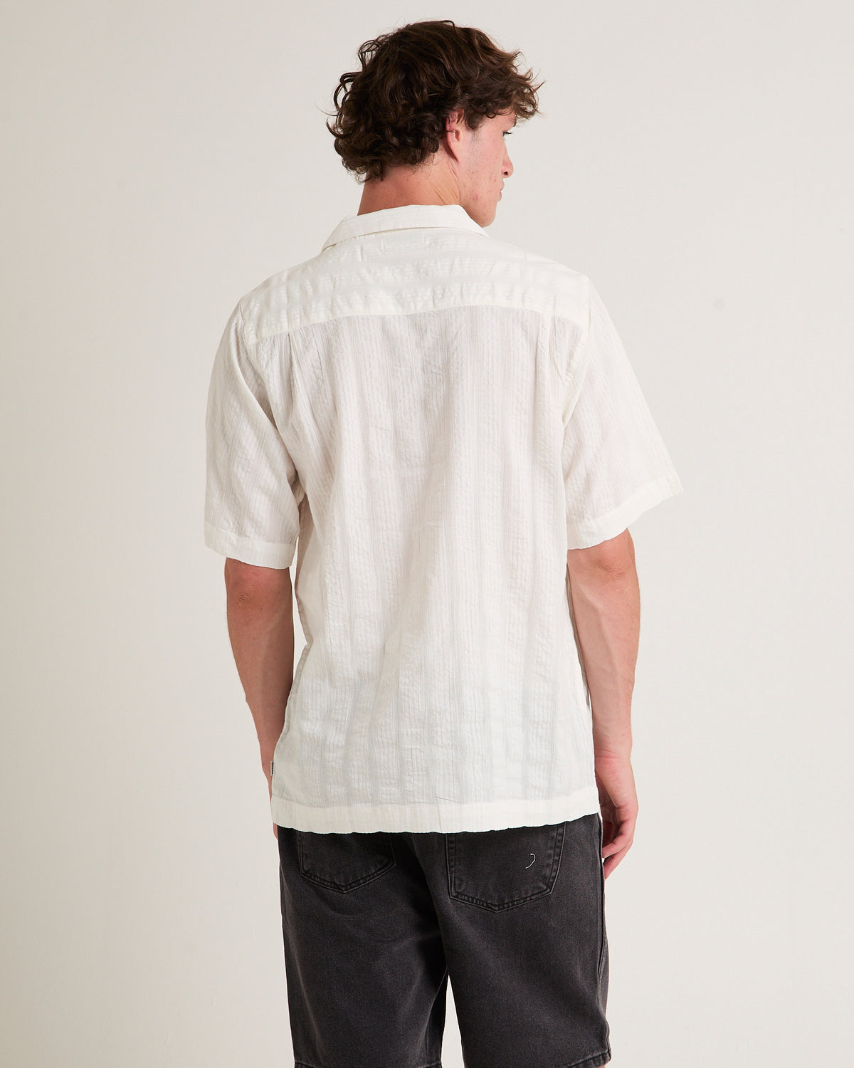 Bowler Seersucker Shirt VINTAGE WHITE