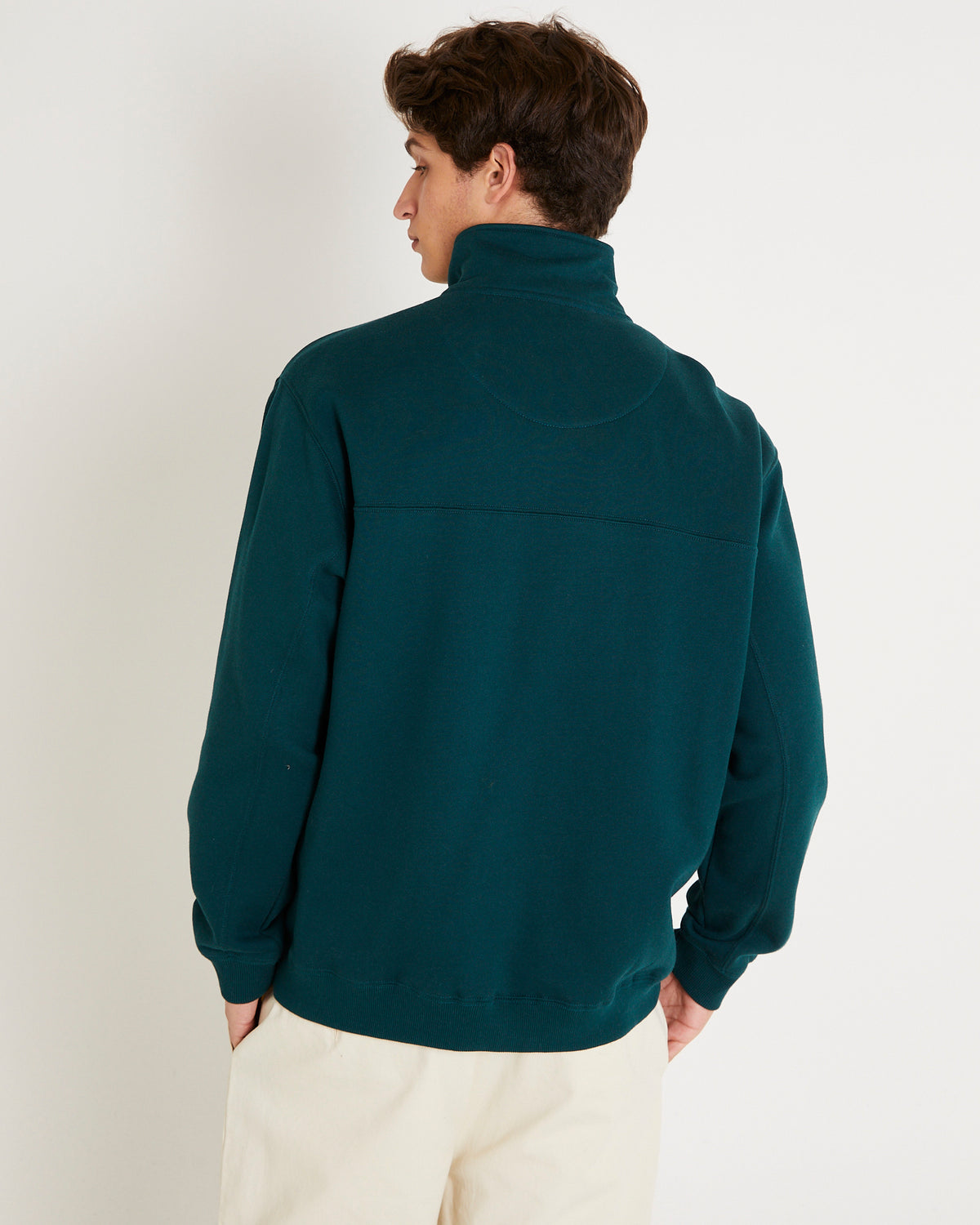 Club 1/4 Zip Fleece Jumper PINE