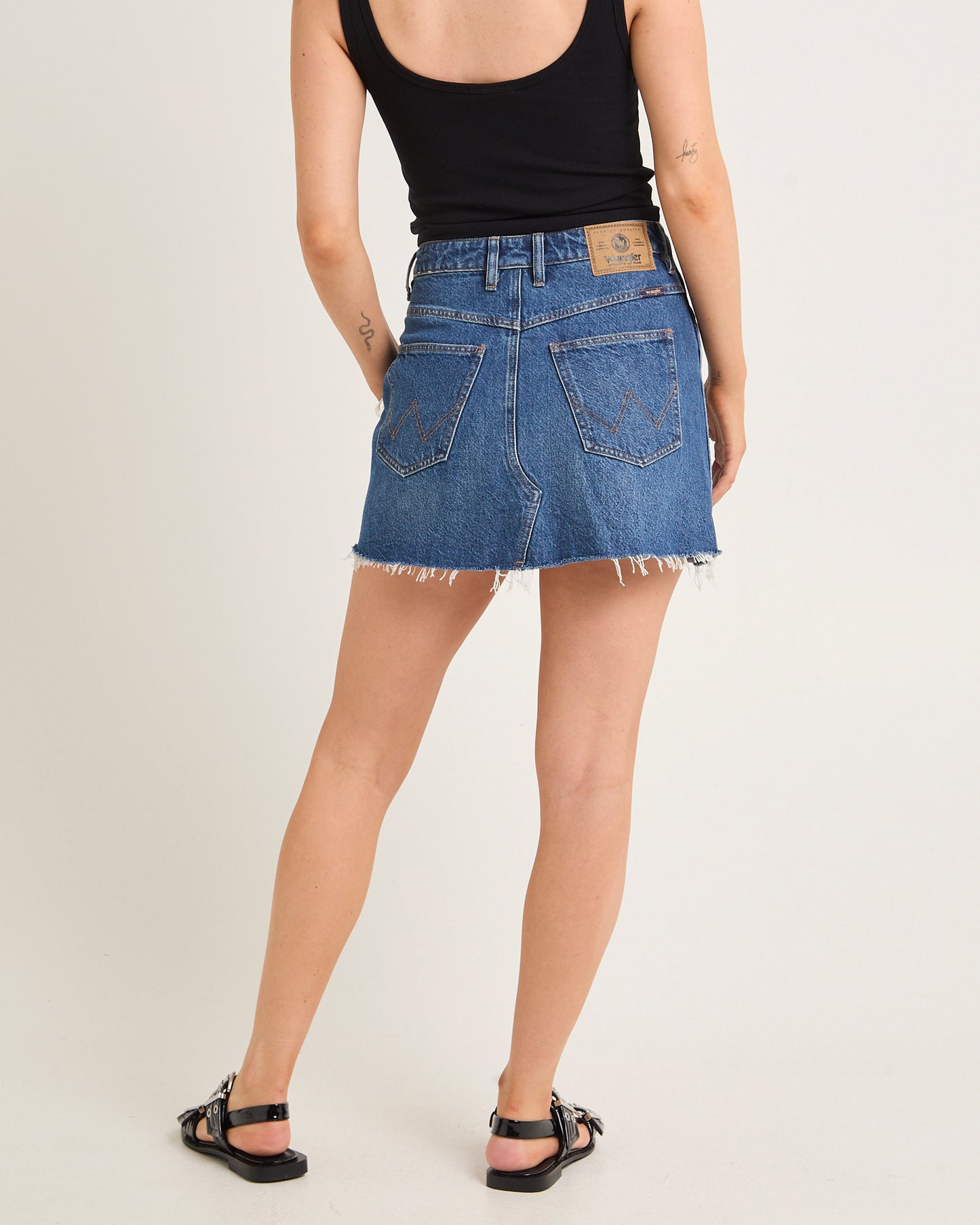 Repair Denim Mini Skirt