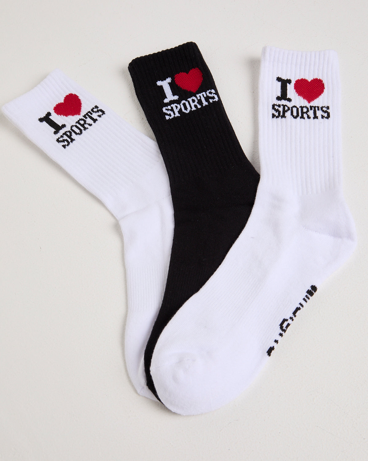 Sporting Socks 3 Pack WHITE/BLACK