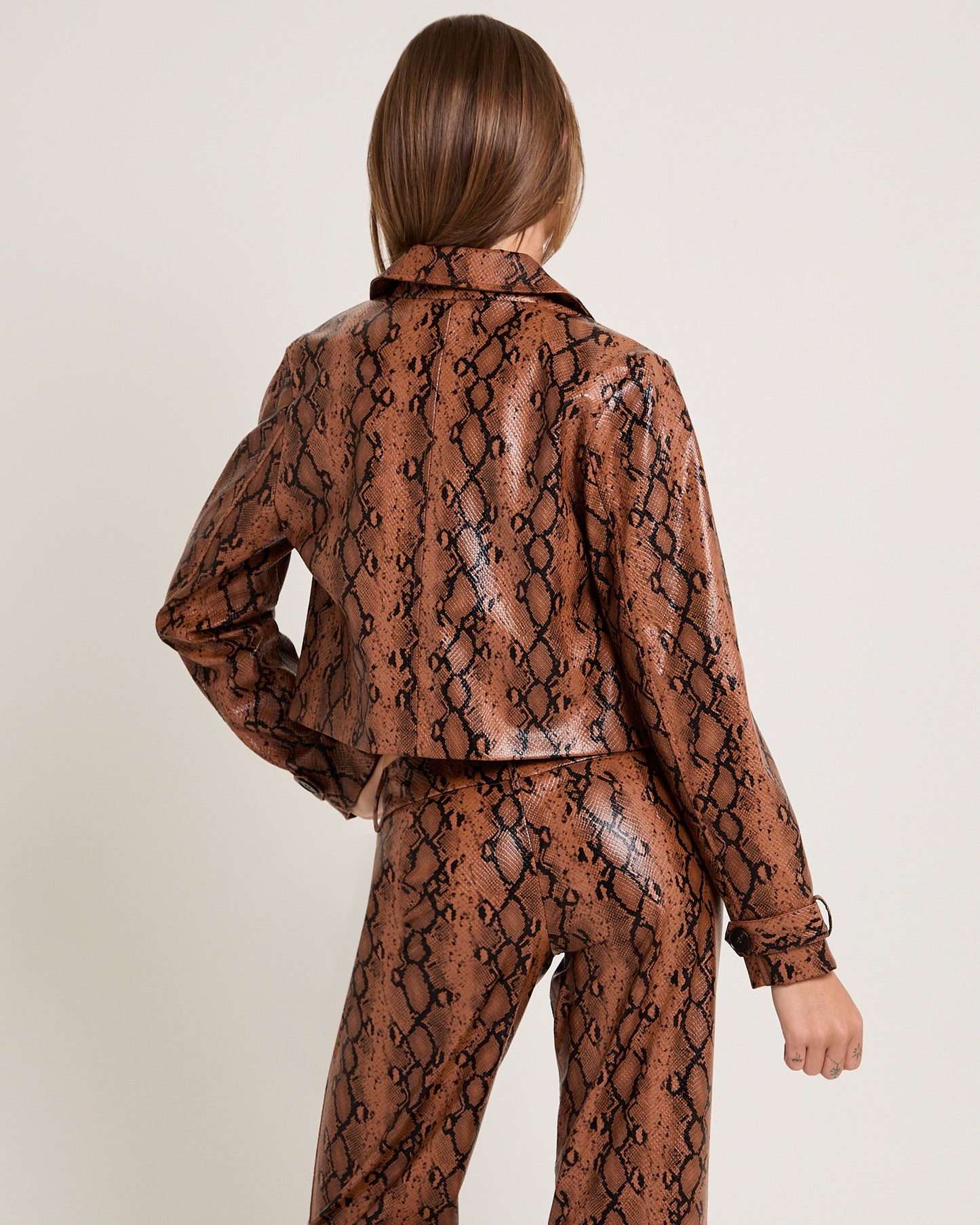Stassy Snake PU Coat
