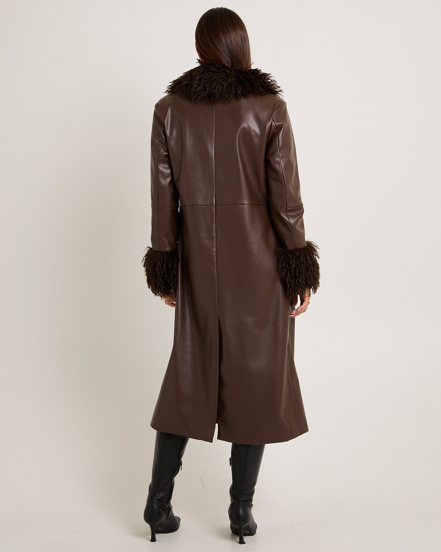 Kendall Contrast Fur Pu Coat