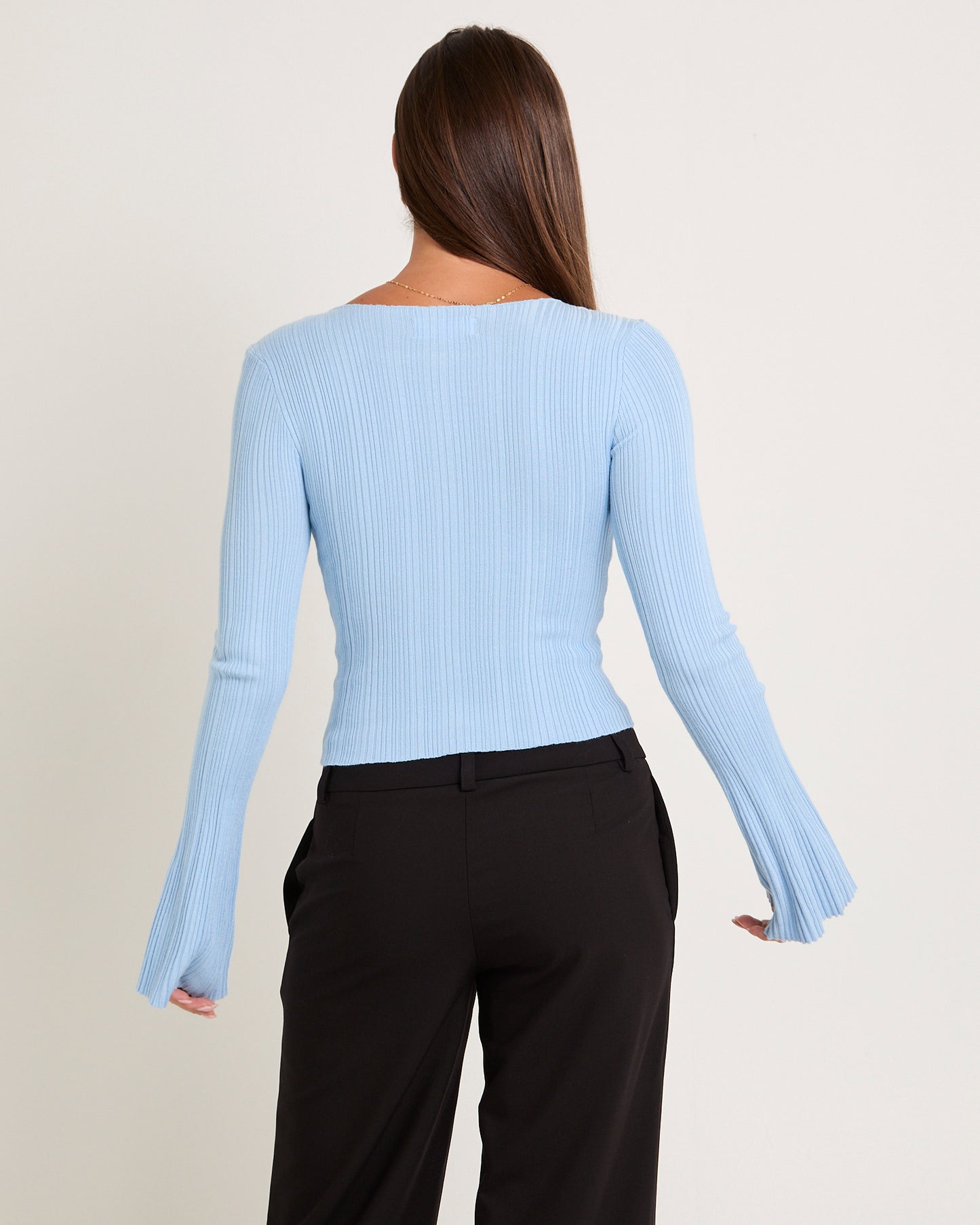 Hally Boat Neck Long Sleeve Knit Top