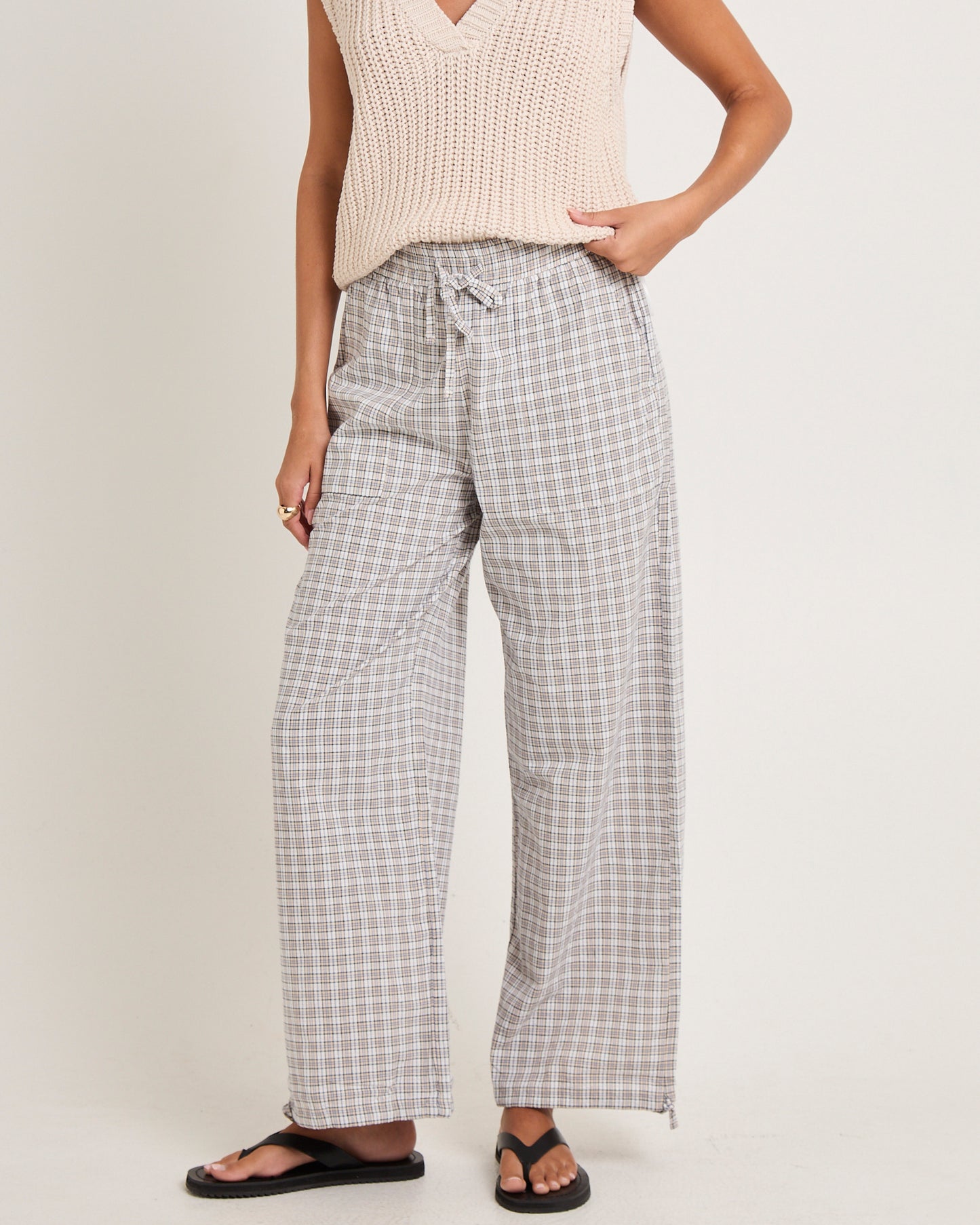 Drew Seersucker Wide Leg Pants