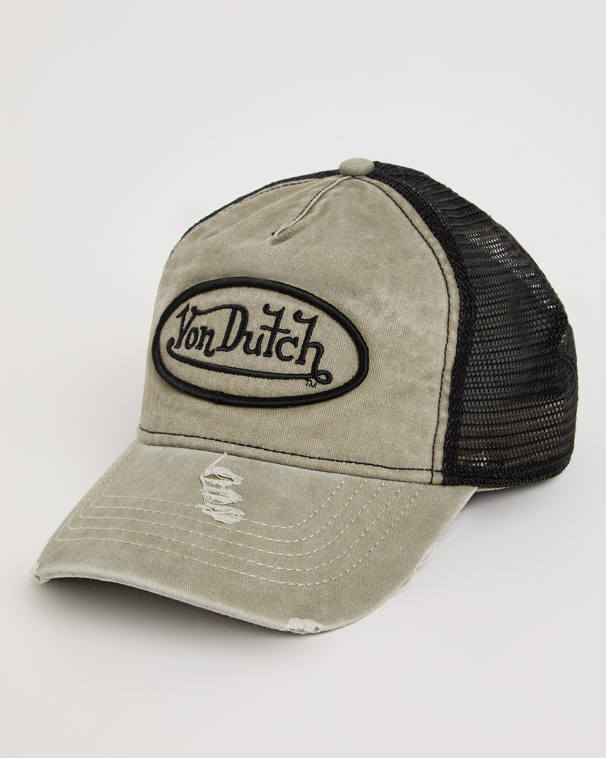 Washed Unstructured Trucker Snapback Cap WASHED KHAKI