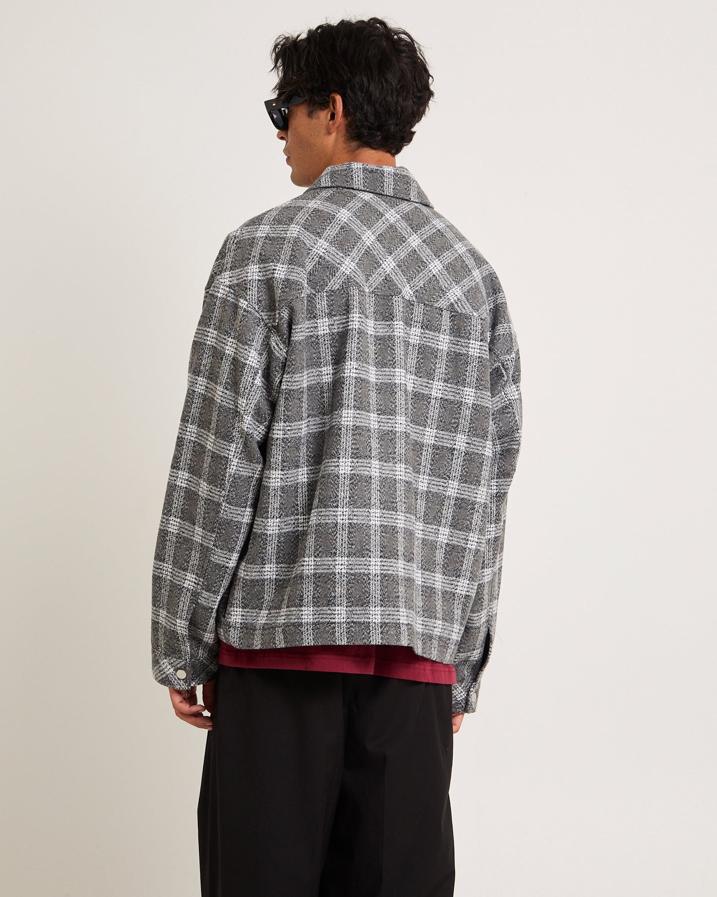 Brushed Check Zip Jacket