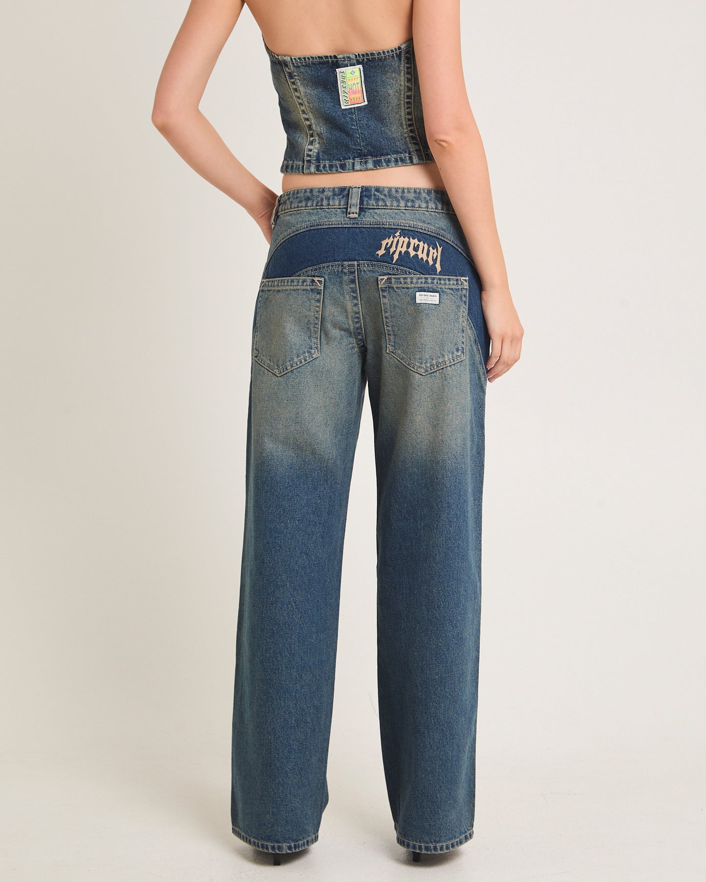 Rip Curl 99 Low Baggy Denim Jeans Zola Board