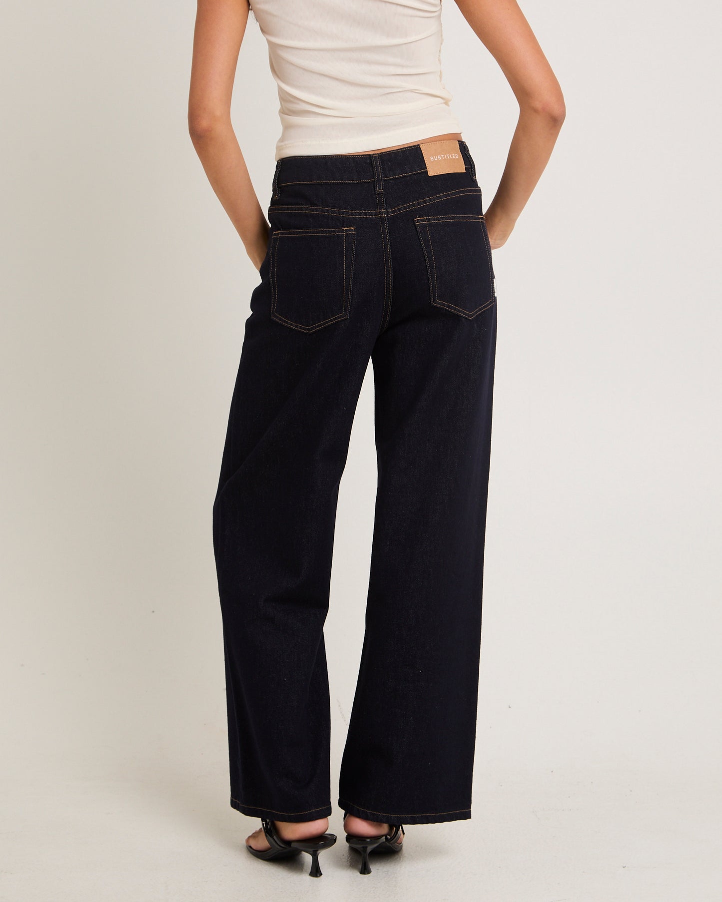 Wren High & Wide Denim Jeans Petite