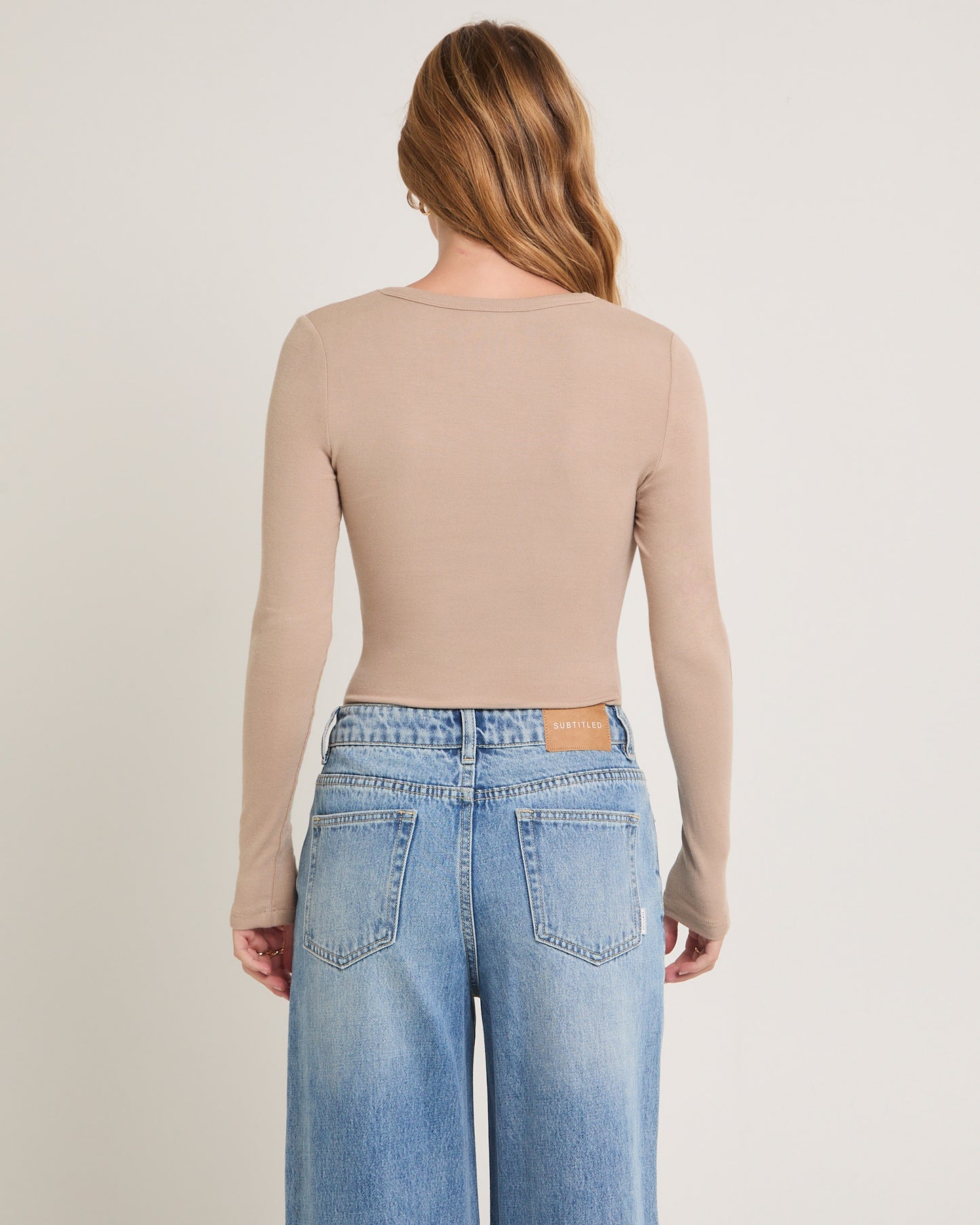 Slinky Scoop Neck Long Sleeve