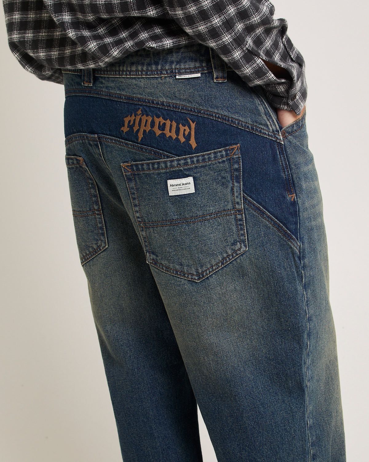 Rip Curl A6 Big Baggy Denim Jeans Zane Board DARK VINTAGE INDIGO