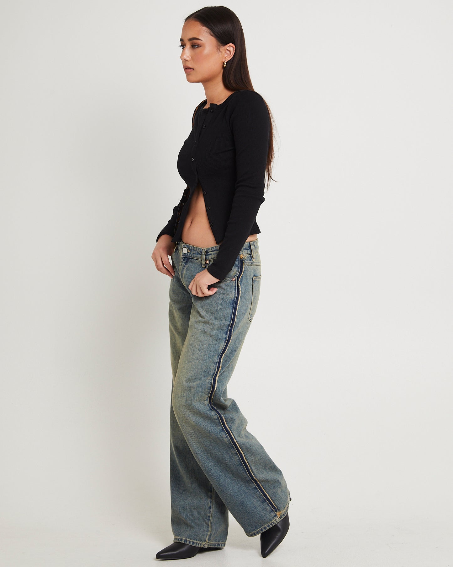 99 Low Baggy Denim Jeans Raw Roxie