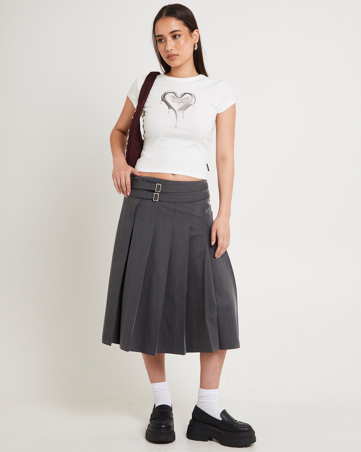 Eriksen Pleated Midi Skirt