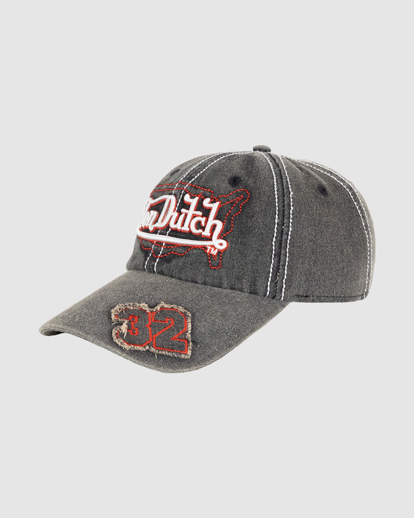 3D Embroidery Acid Denim Dad Cap