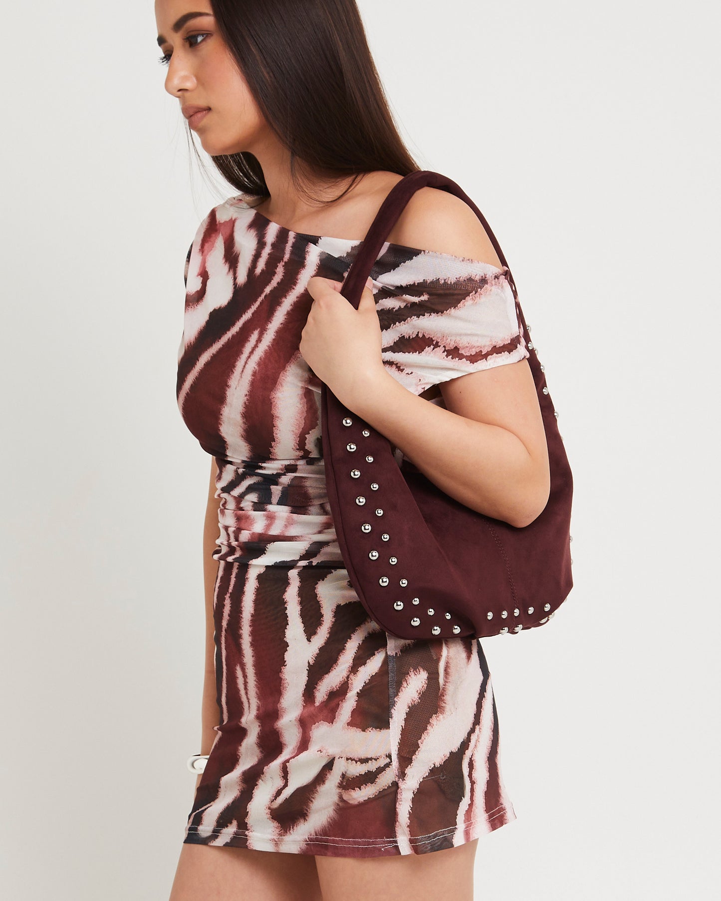 Studded Hobo Bag
