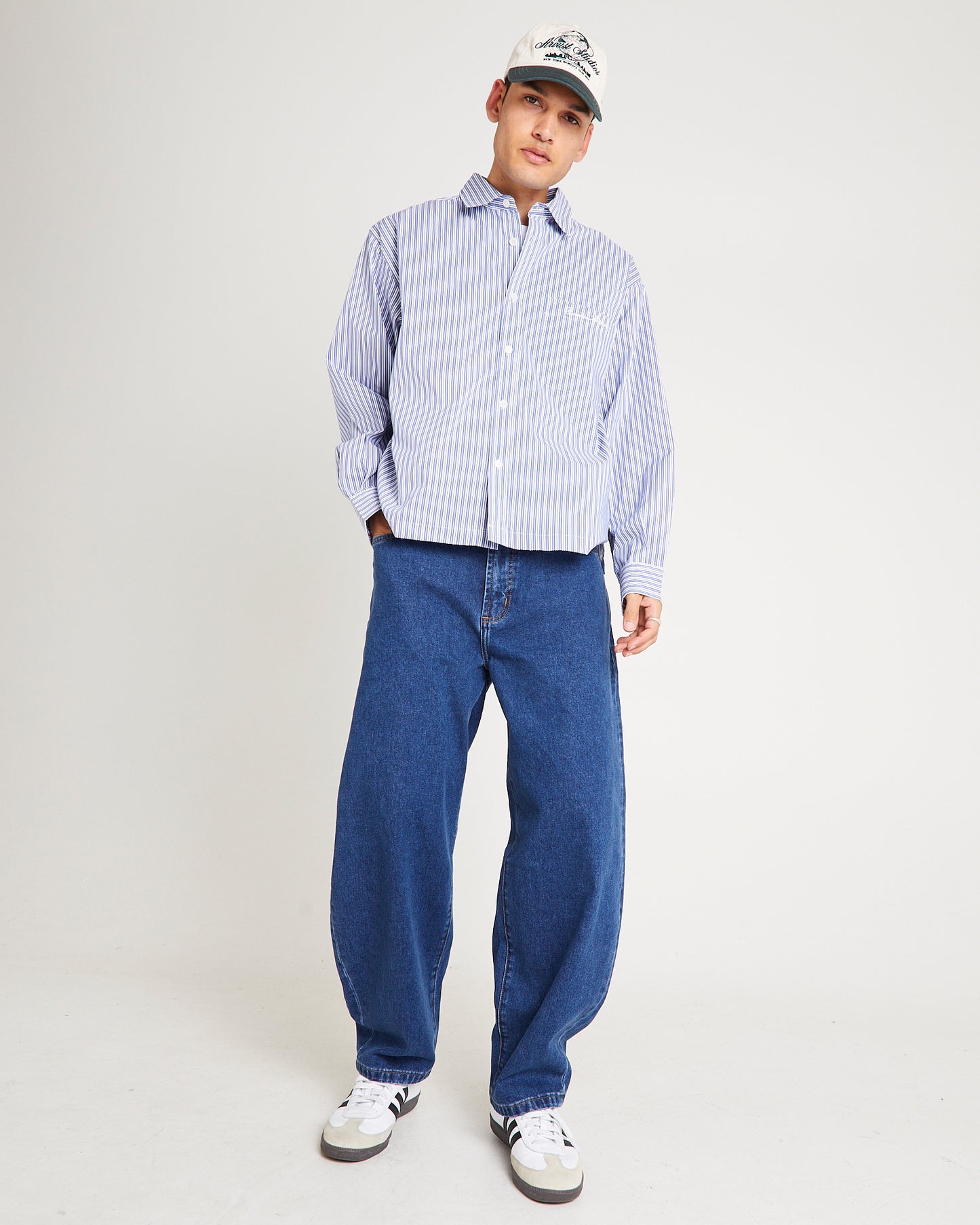 Ezy Barrel Denim Jeans Forever Blue