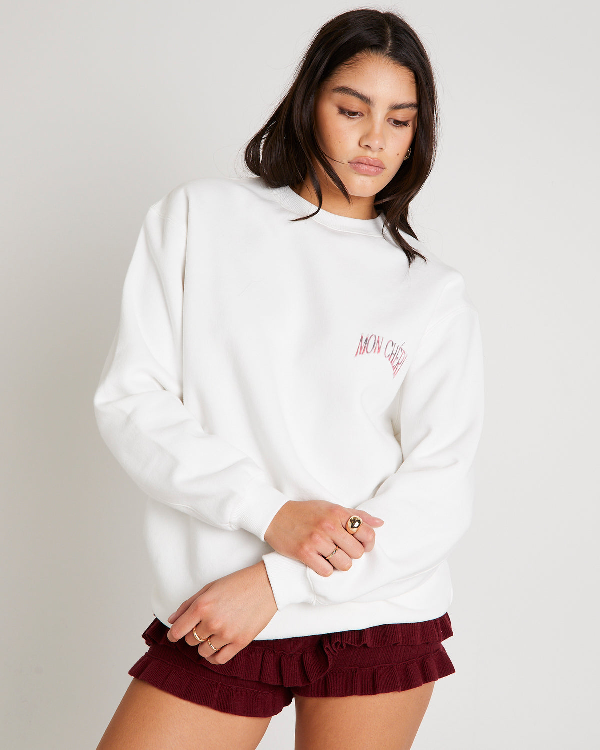 Mon Cheri Oversized Fleece ECRU