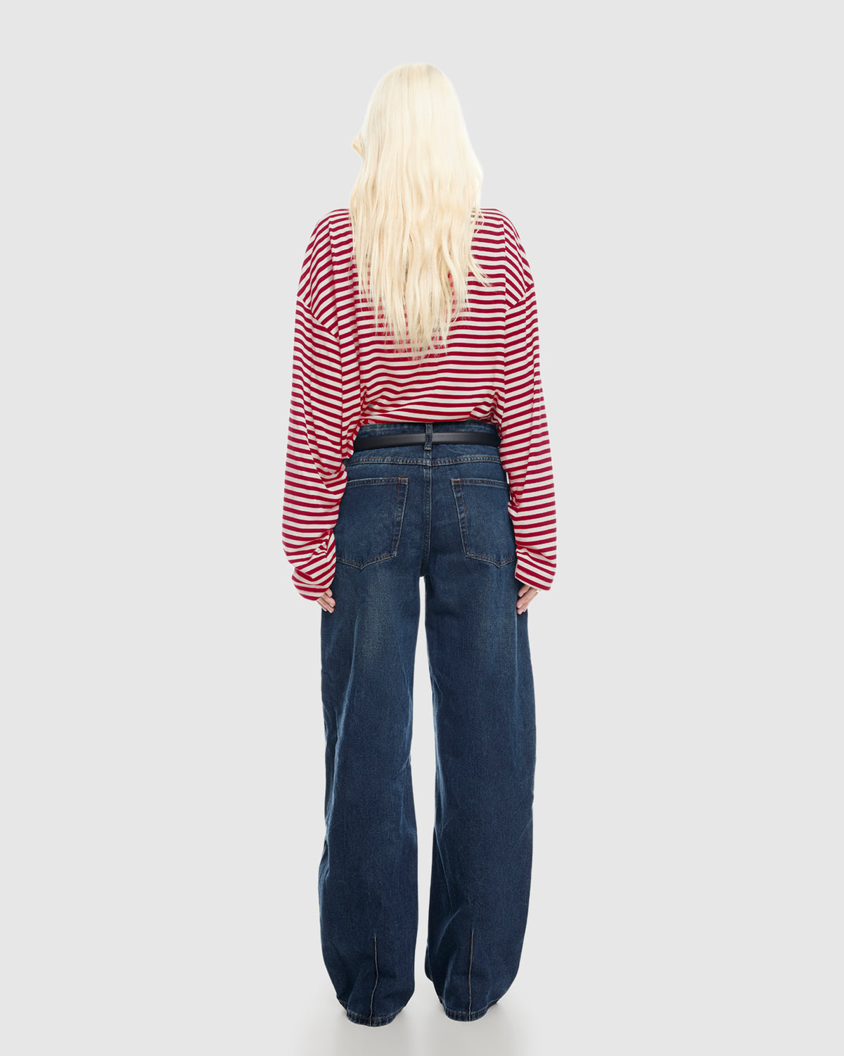 Bloom Long Sleeve Stripe Top WINE STRIPE